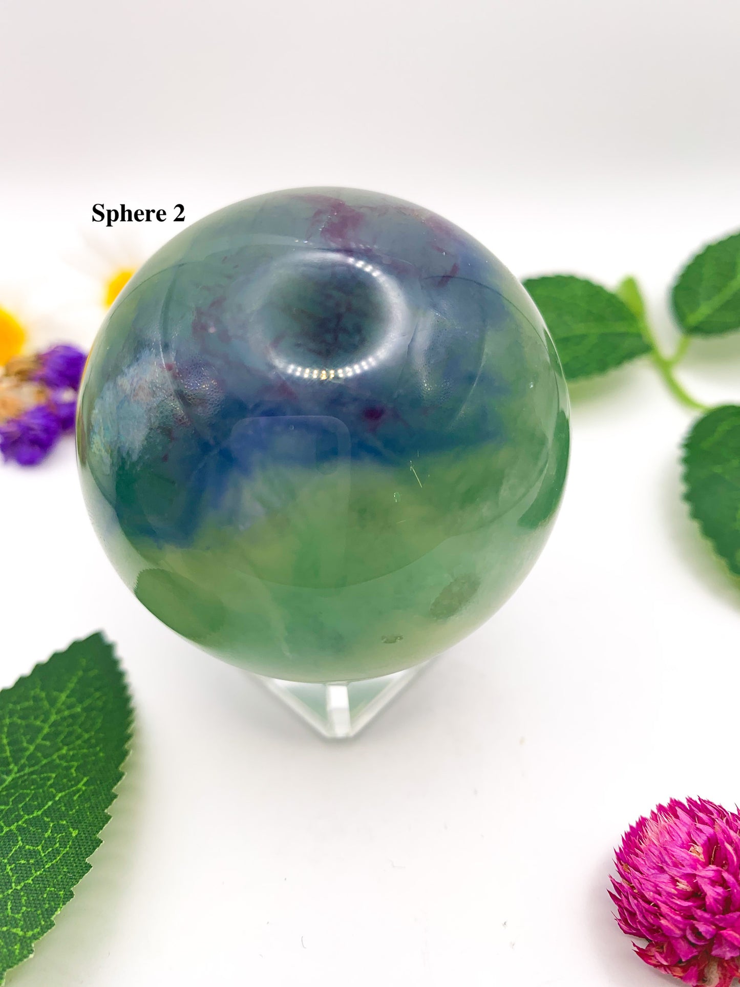 rainbow fluorite sphere