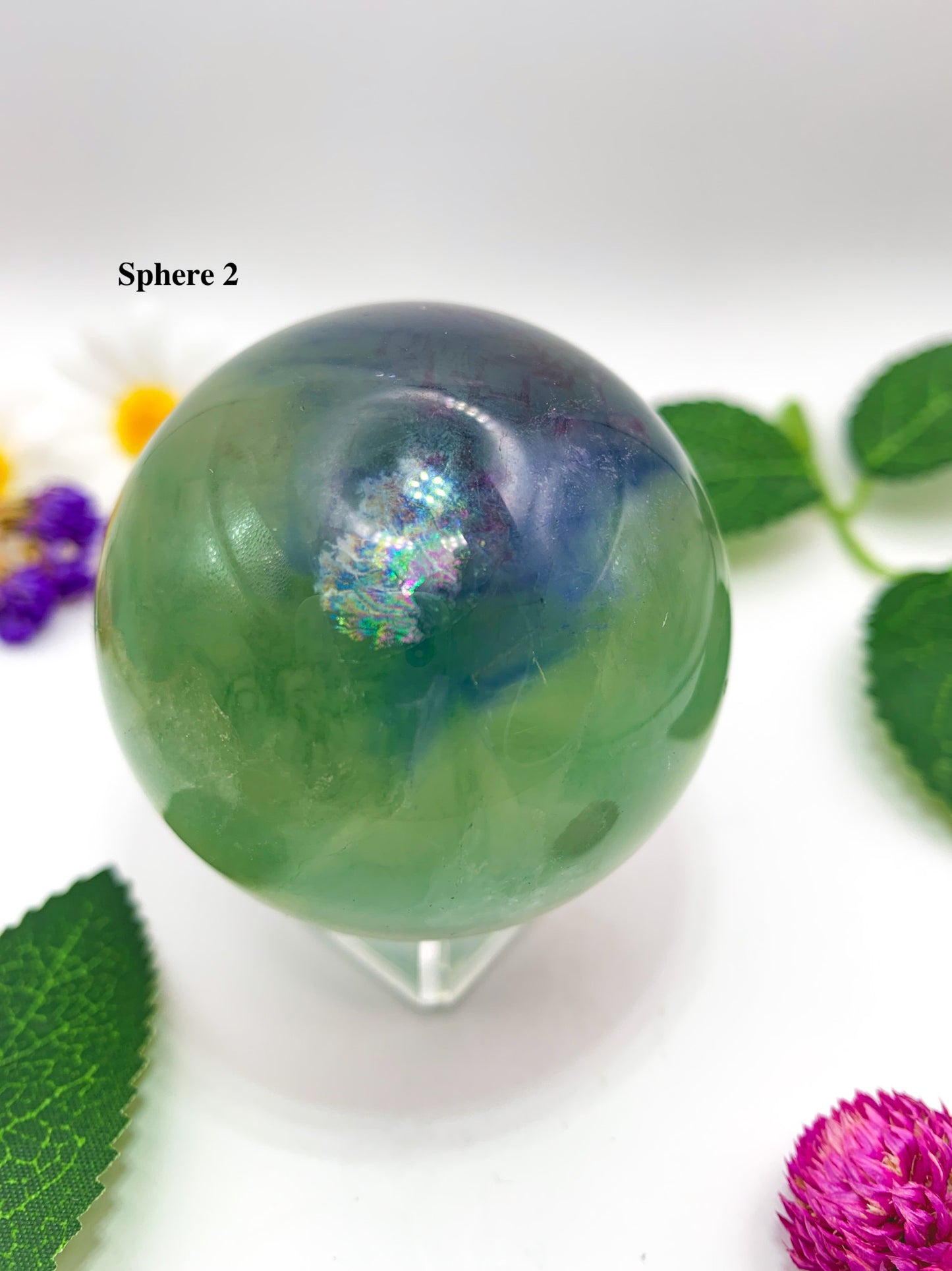 rainbow fluorite sphere