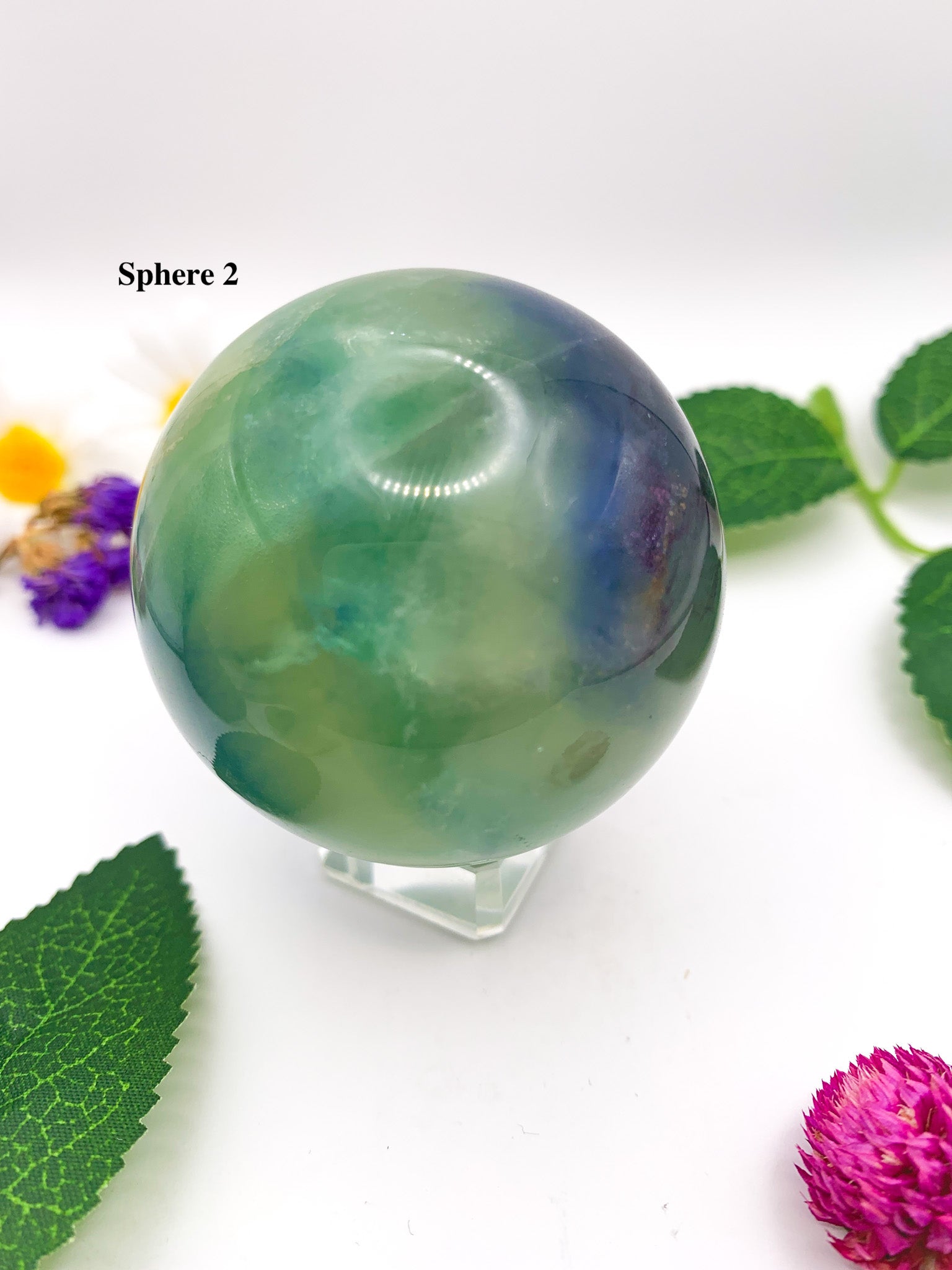 rainbow fluorite sphere