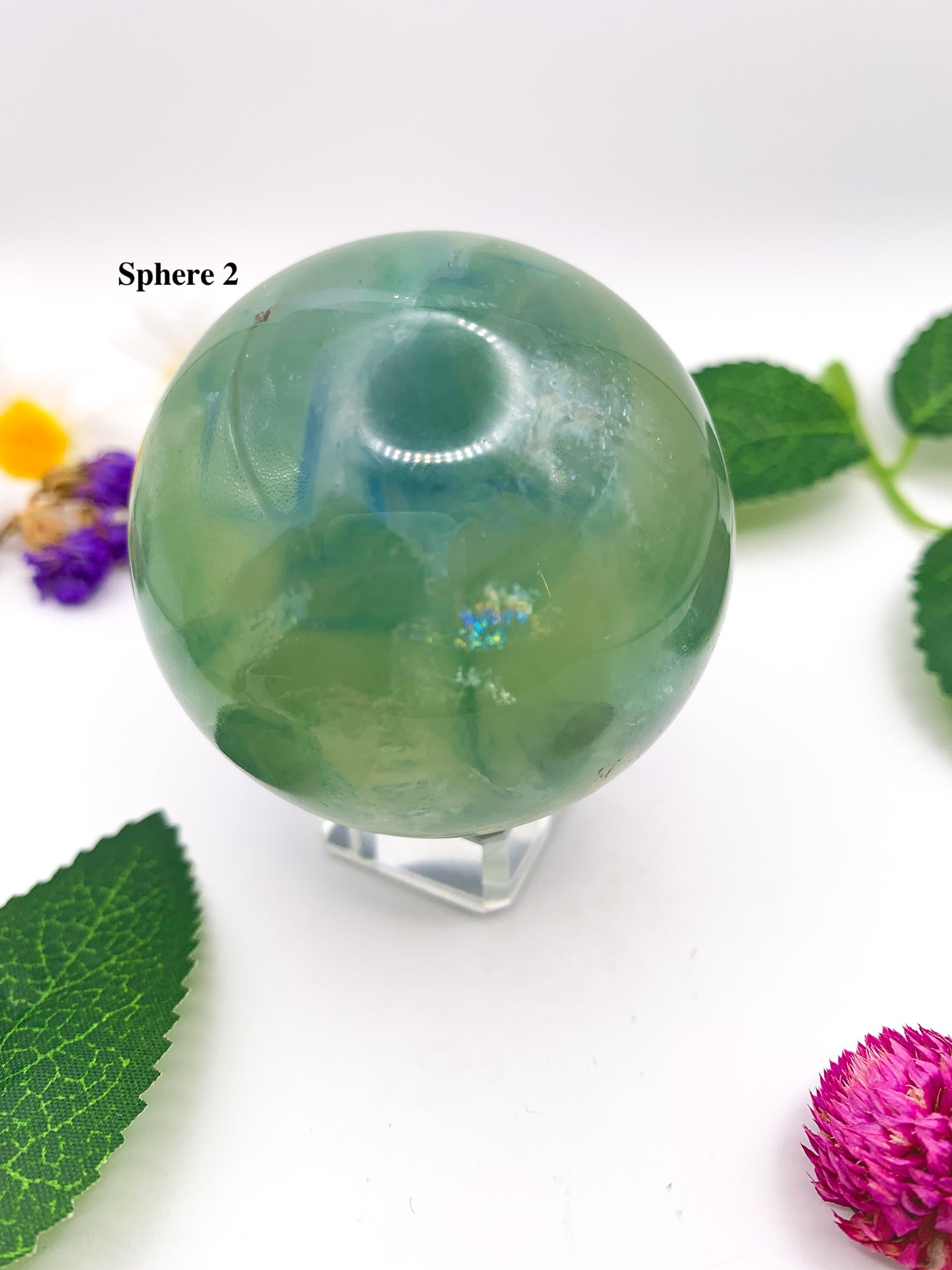 rainbow fluorite sphere