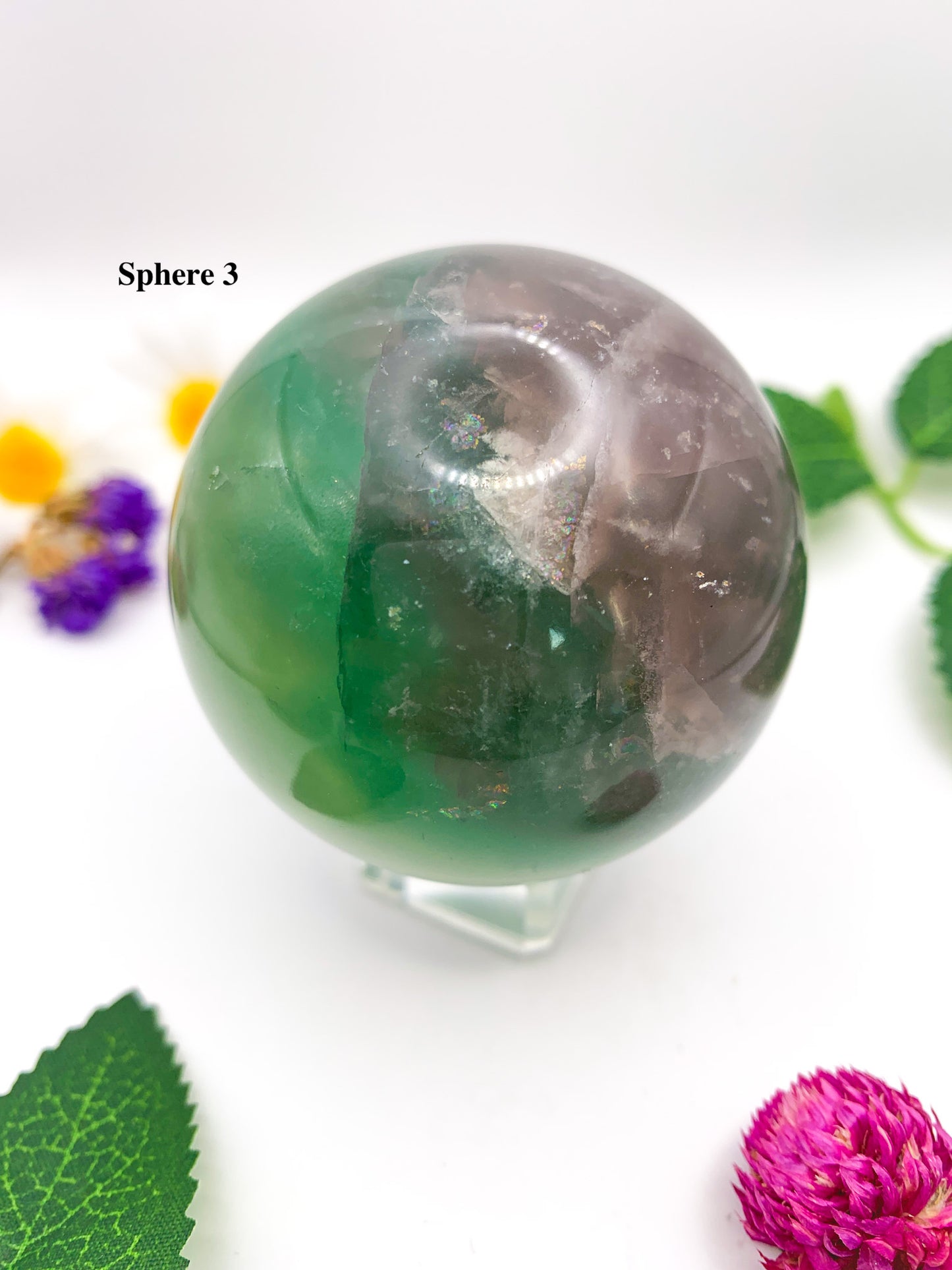 rainbow fluorite sphere