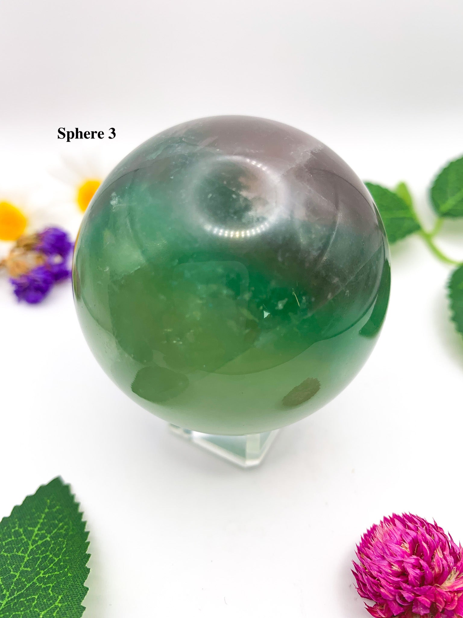 rainbow fluorite sphere