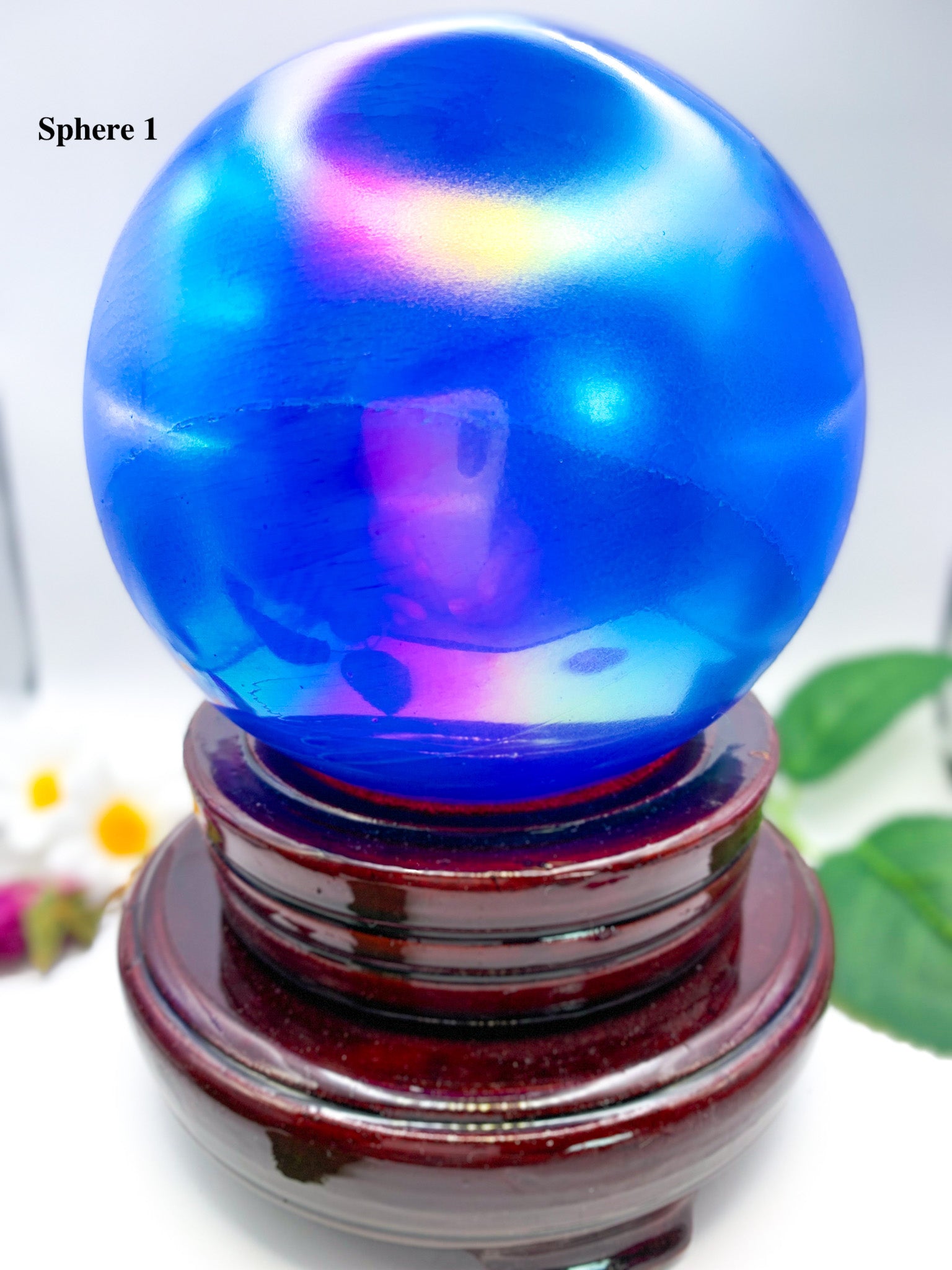 aura selenite sphere