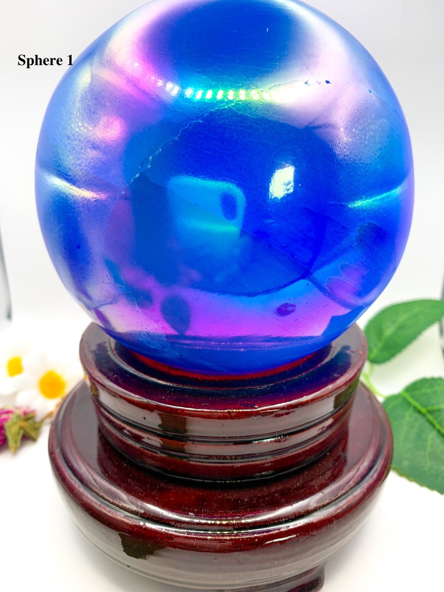 aura selenite sphere