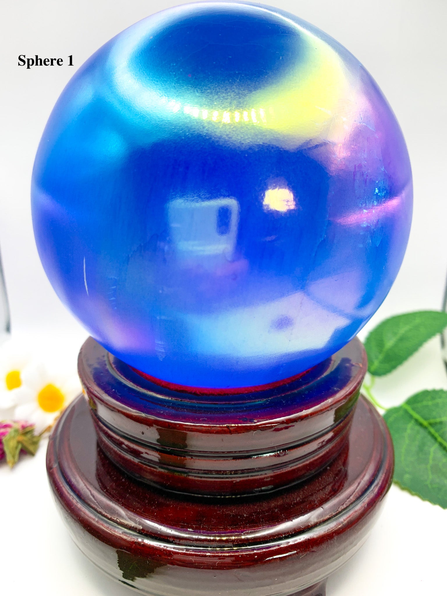 aura selenite sphere