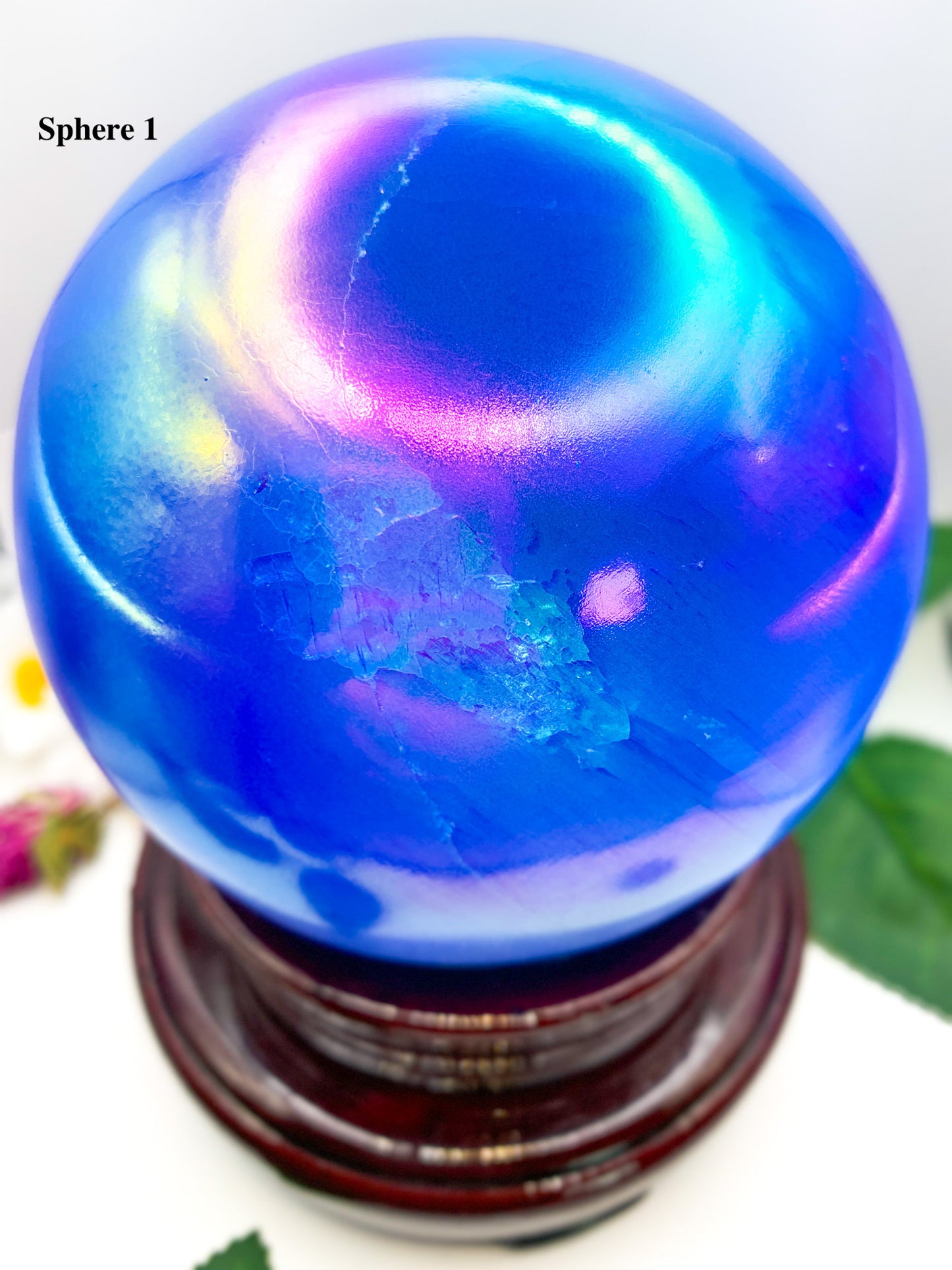 aura selenite sphere