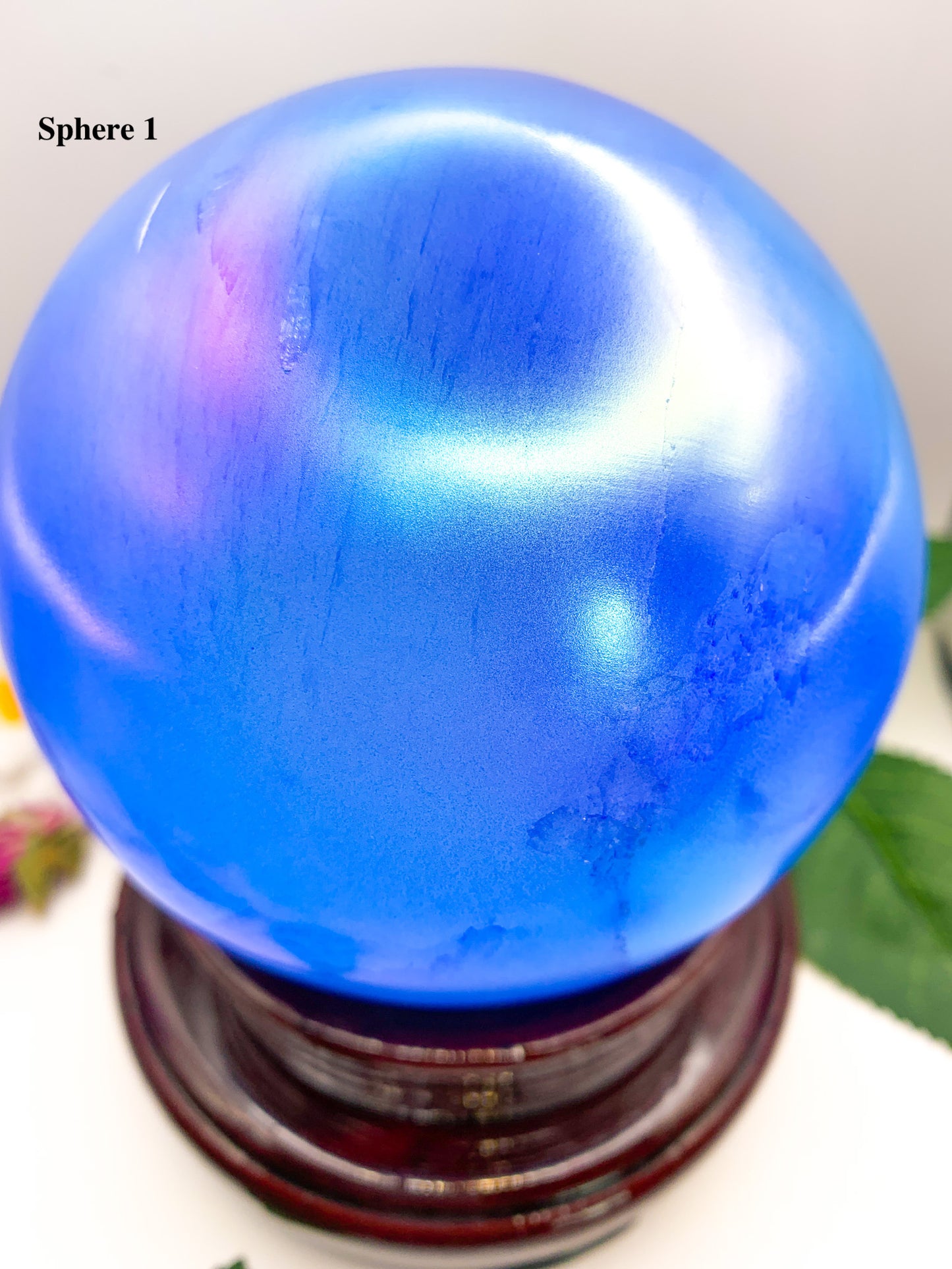 aura selenite sphere