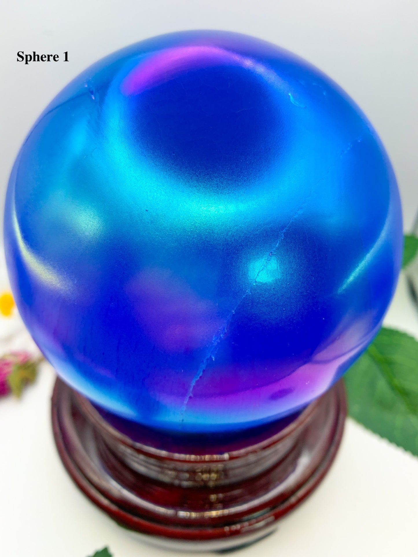 aura selenite sphere