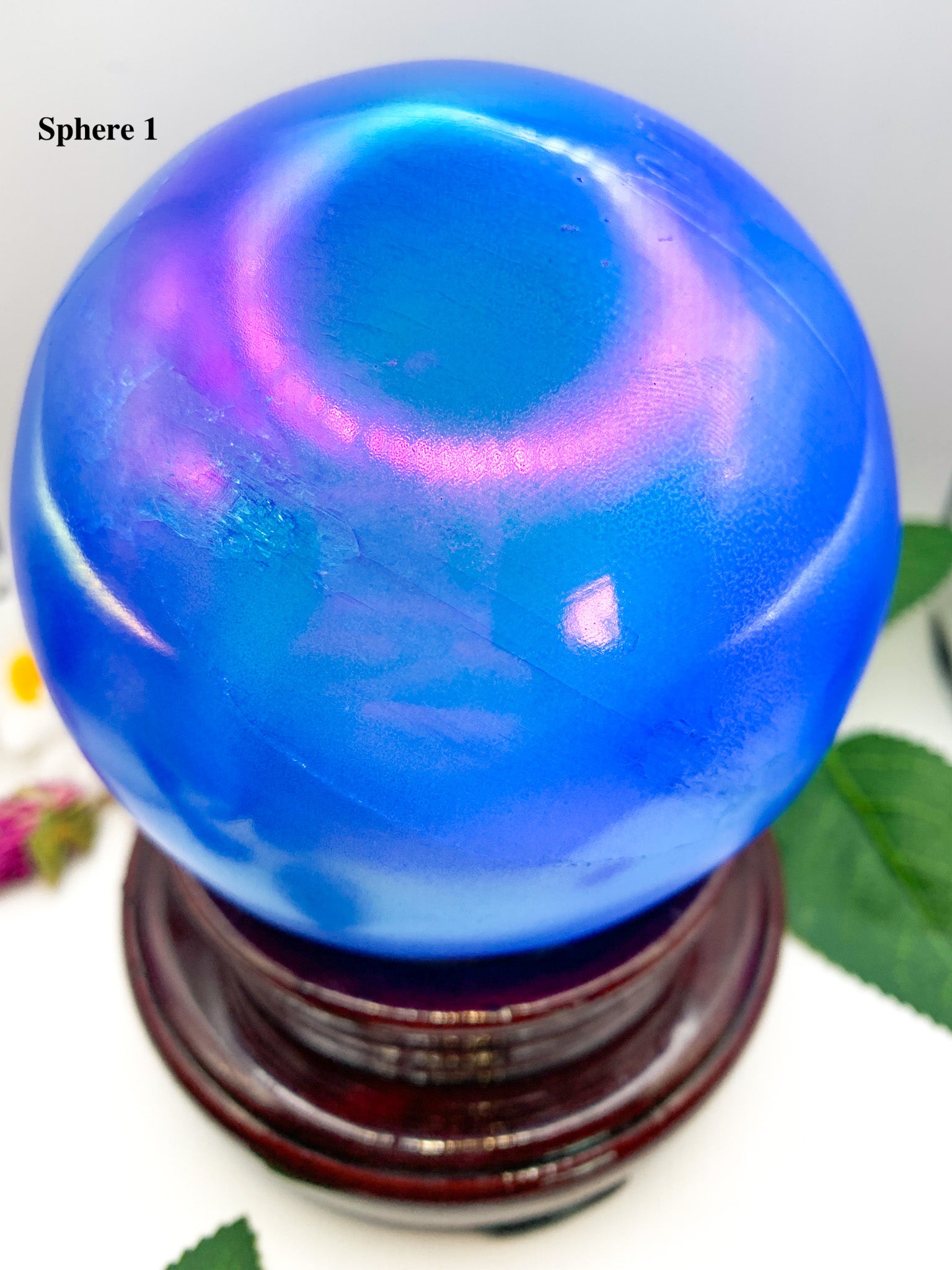 aura selenite sphere