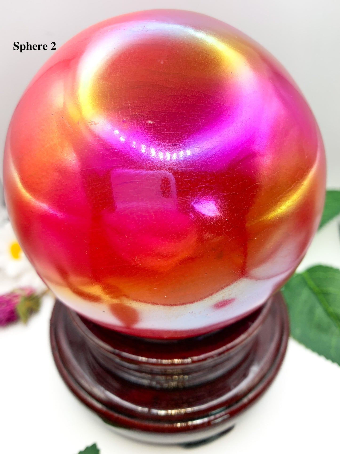 aura selenite sphere