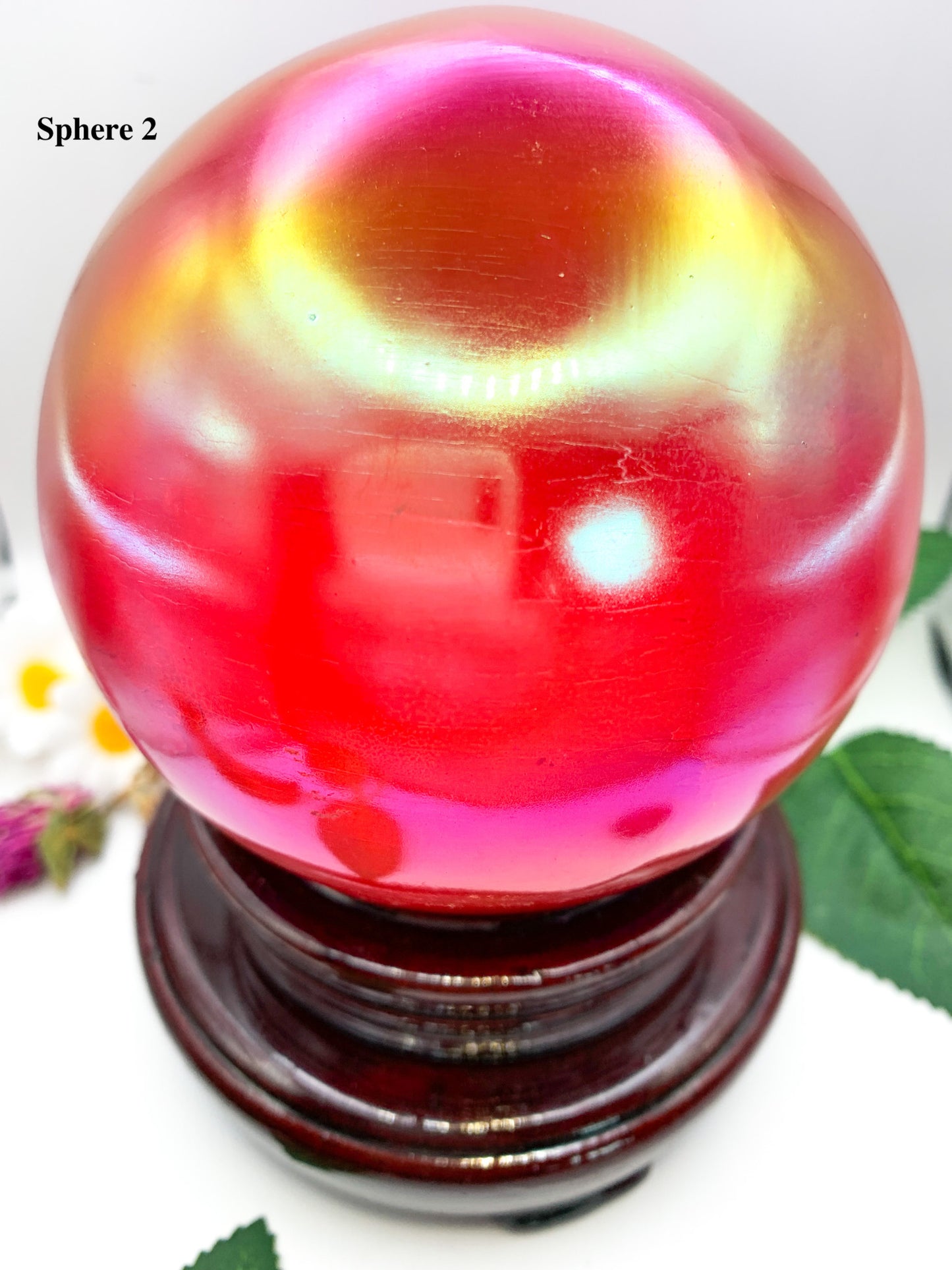 aura selenite sphere