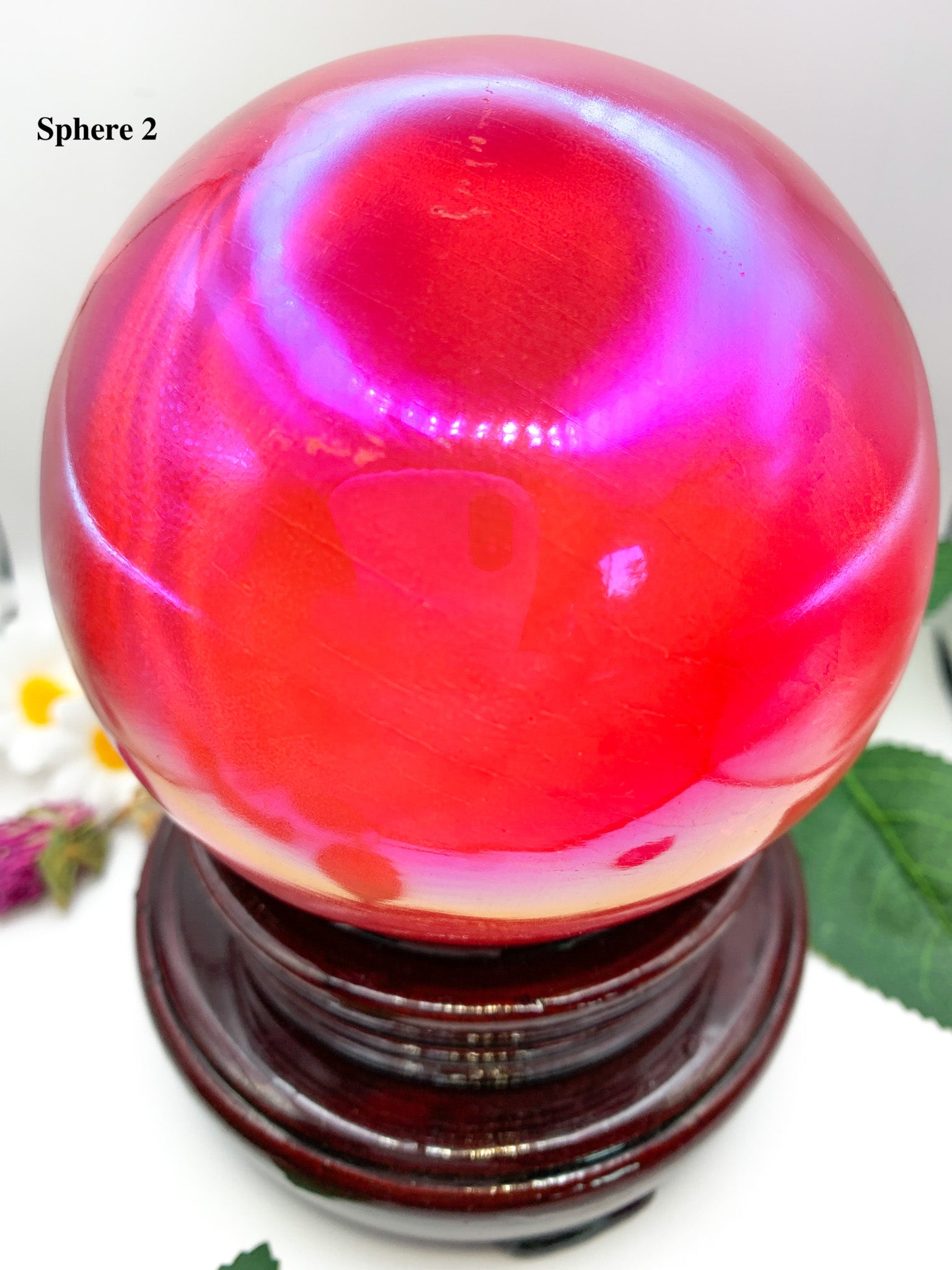 aura selenite sphere