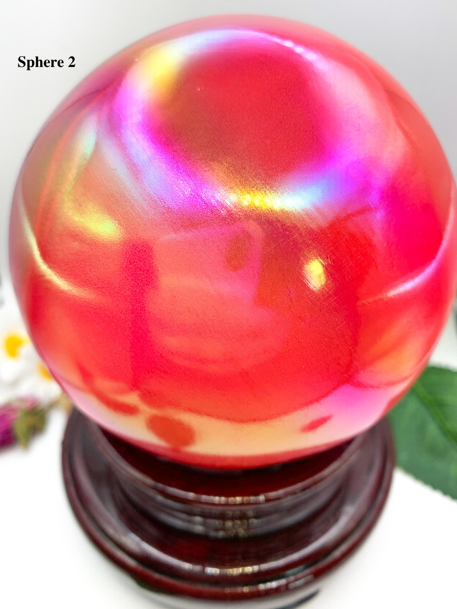 aura selenite sphere