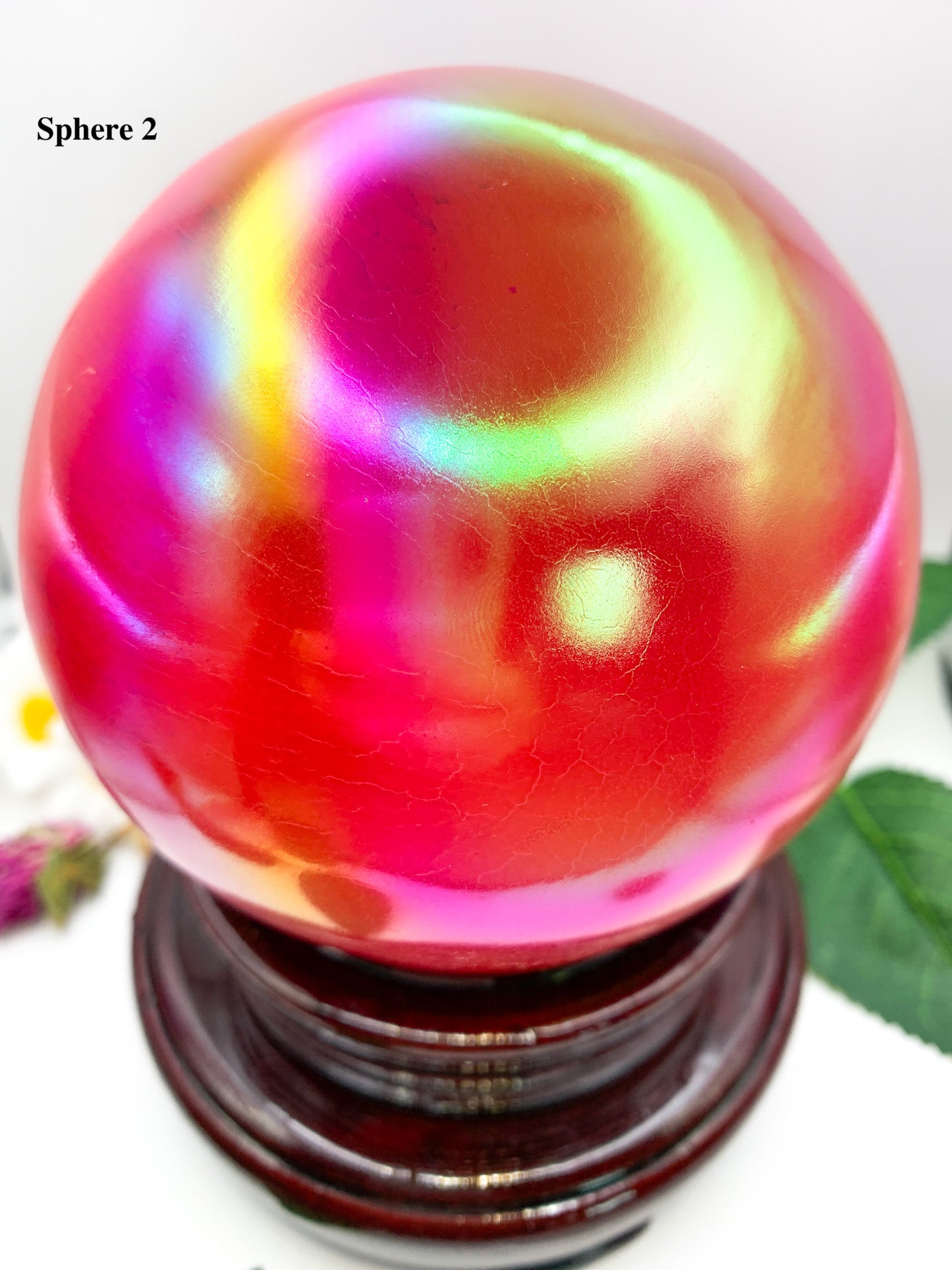 aura selenite sphere