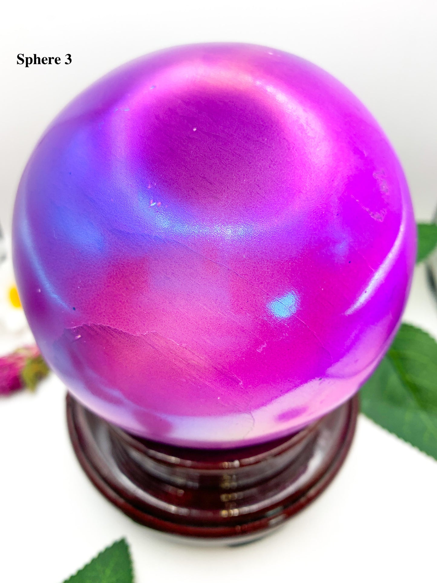 aura selenite sphere