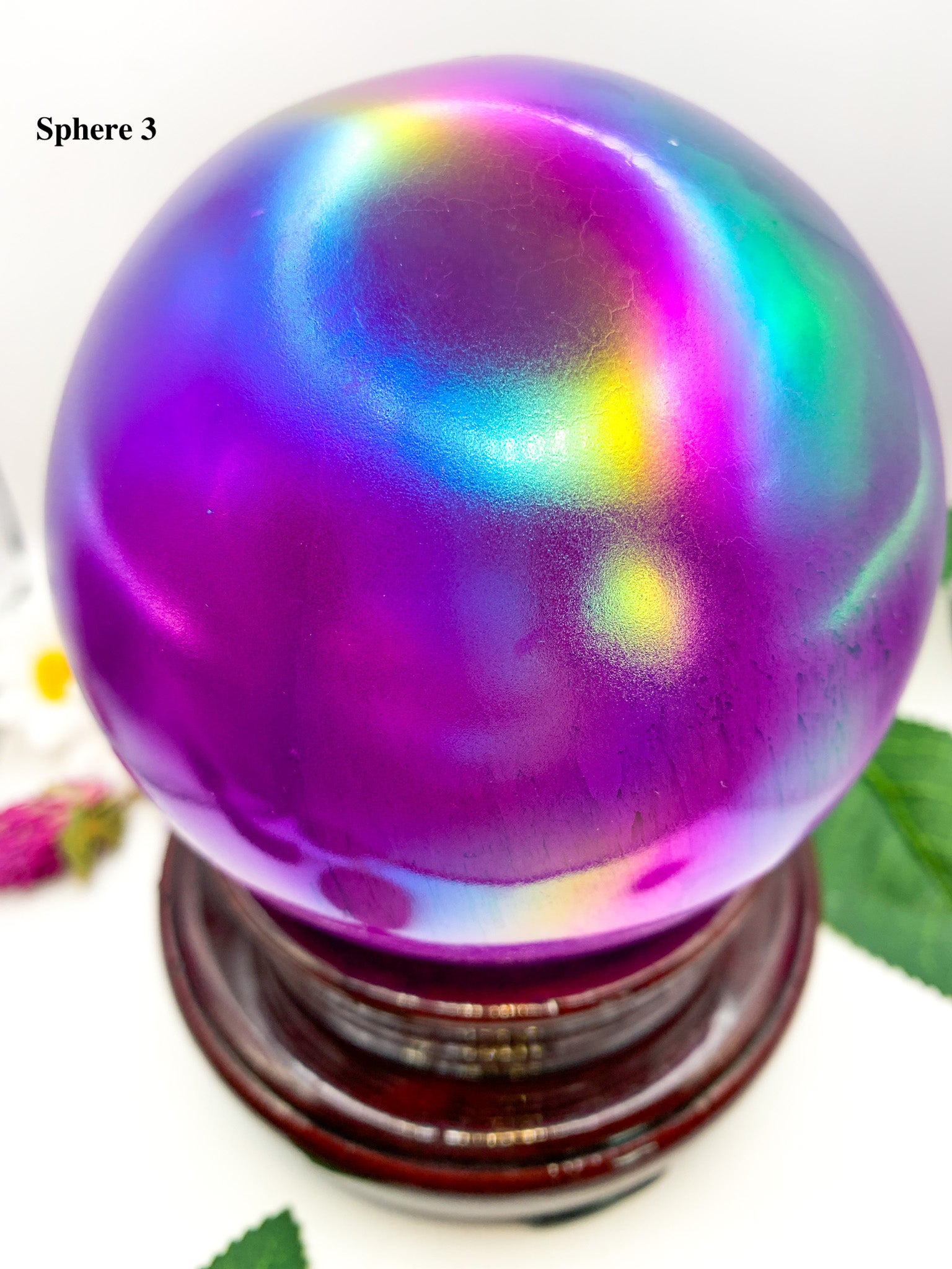 aura selenite sphere