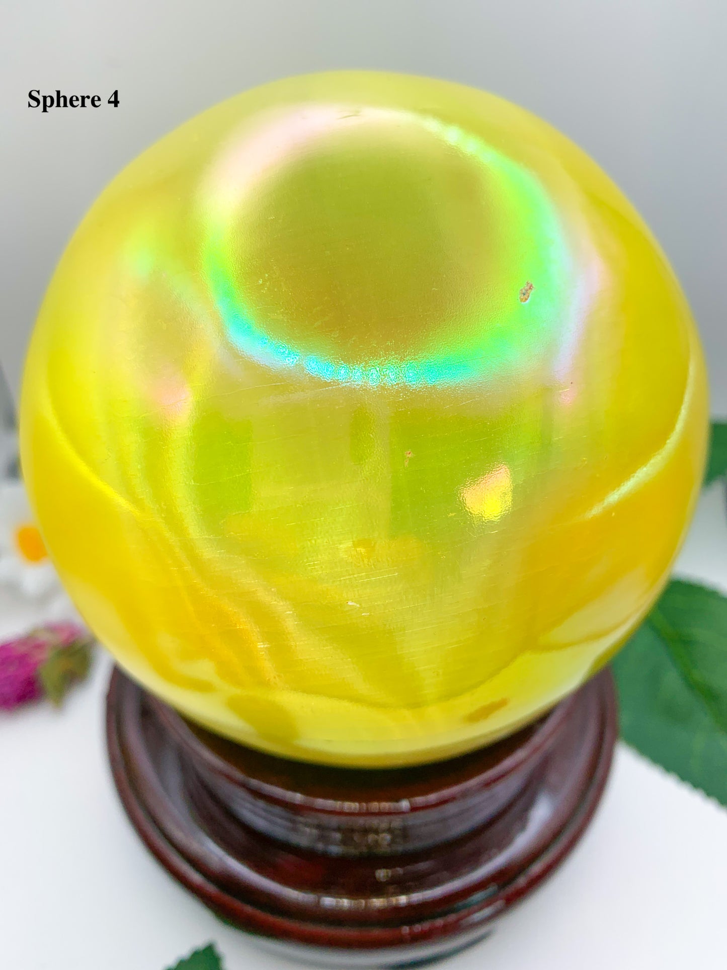 aura selenite sphere