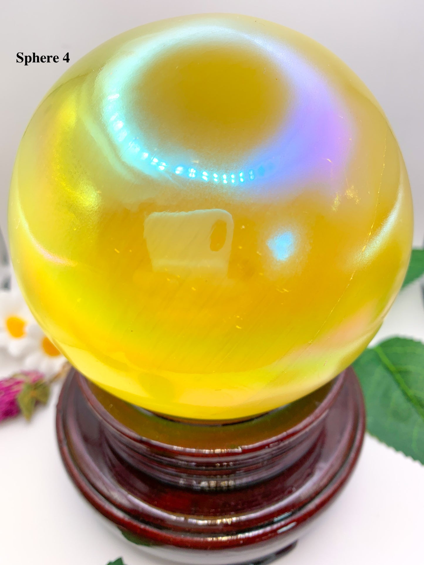 aura selenite sphere