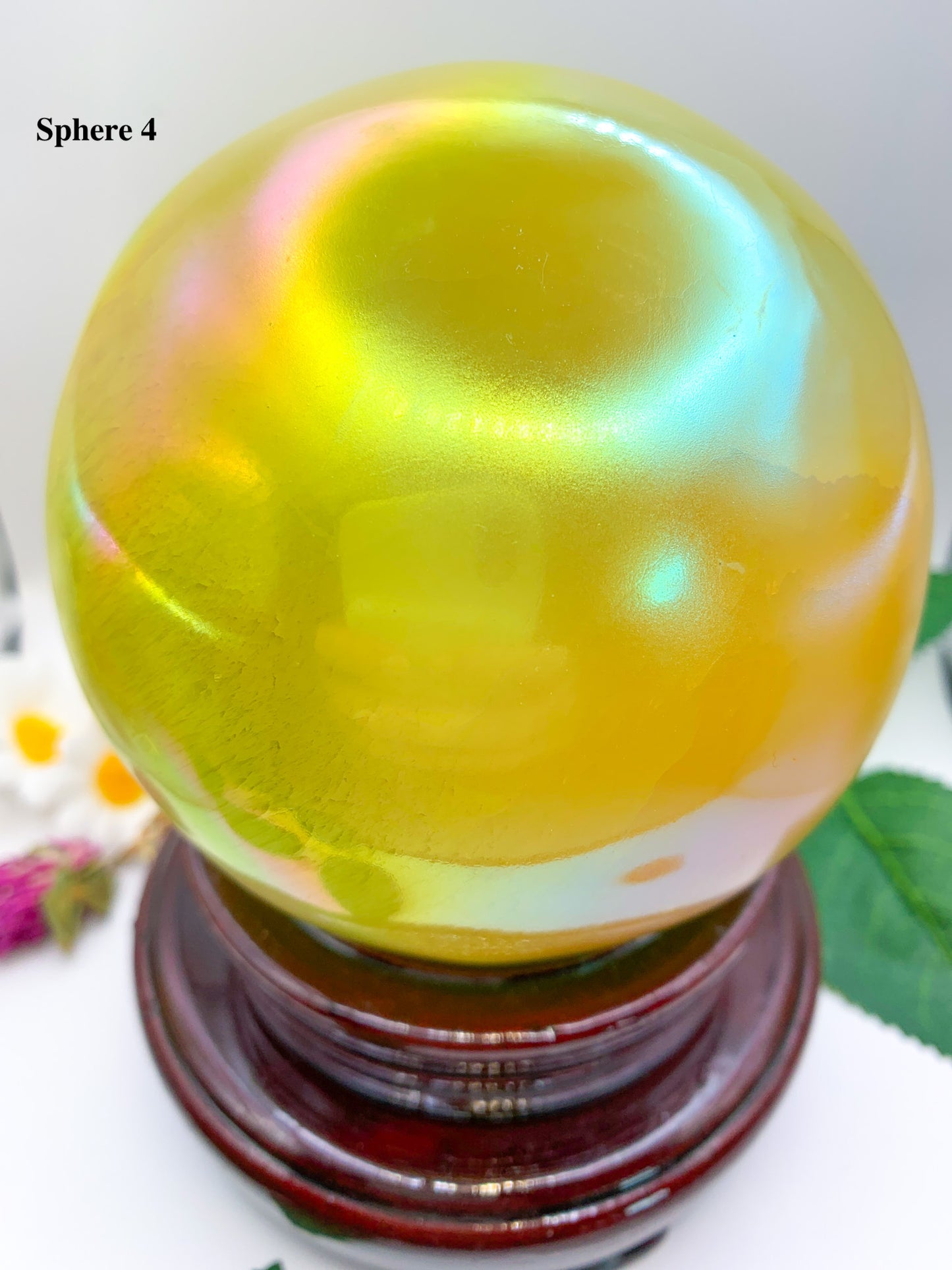 aura selenite sphere