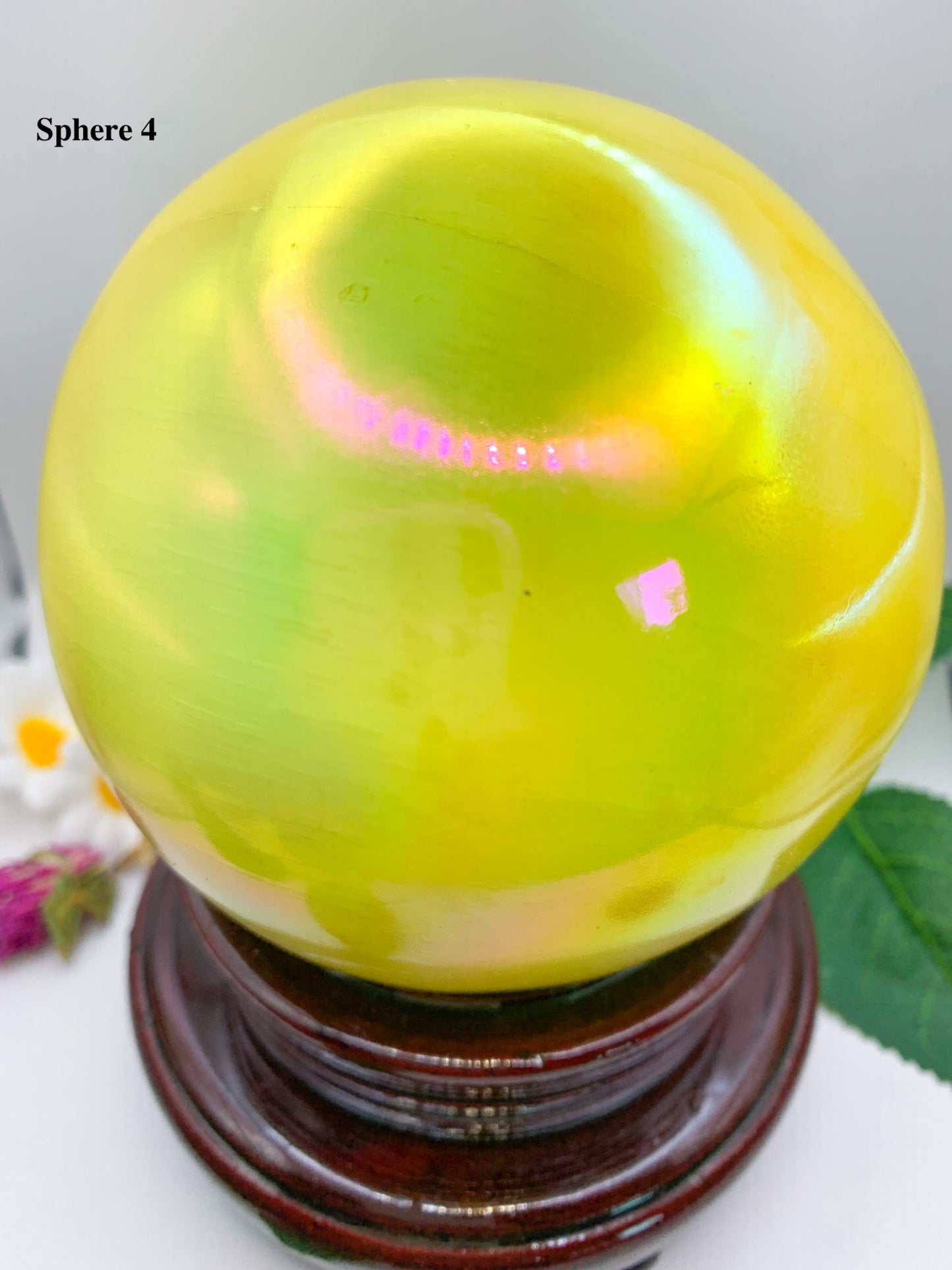 aura selenite sphere