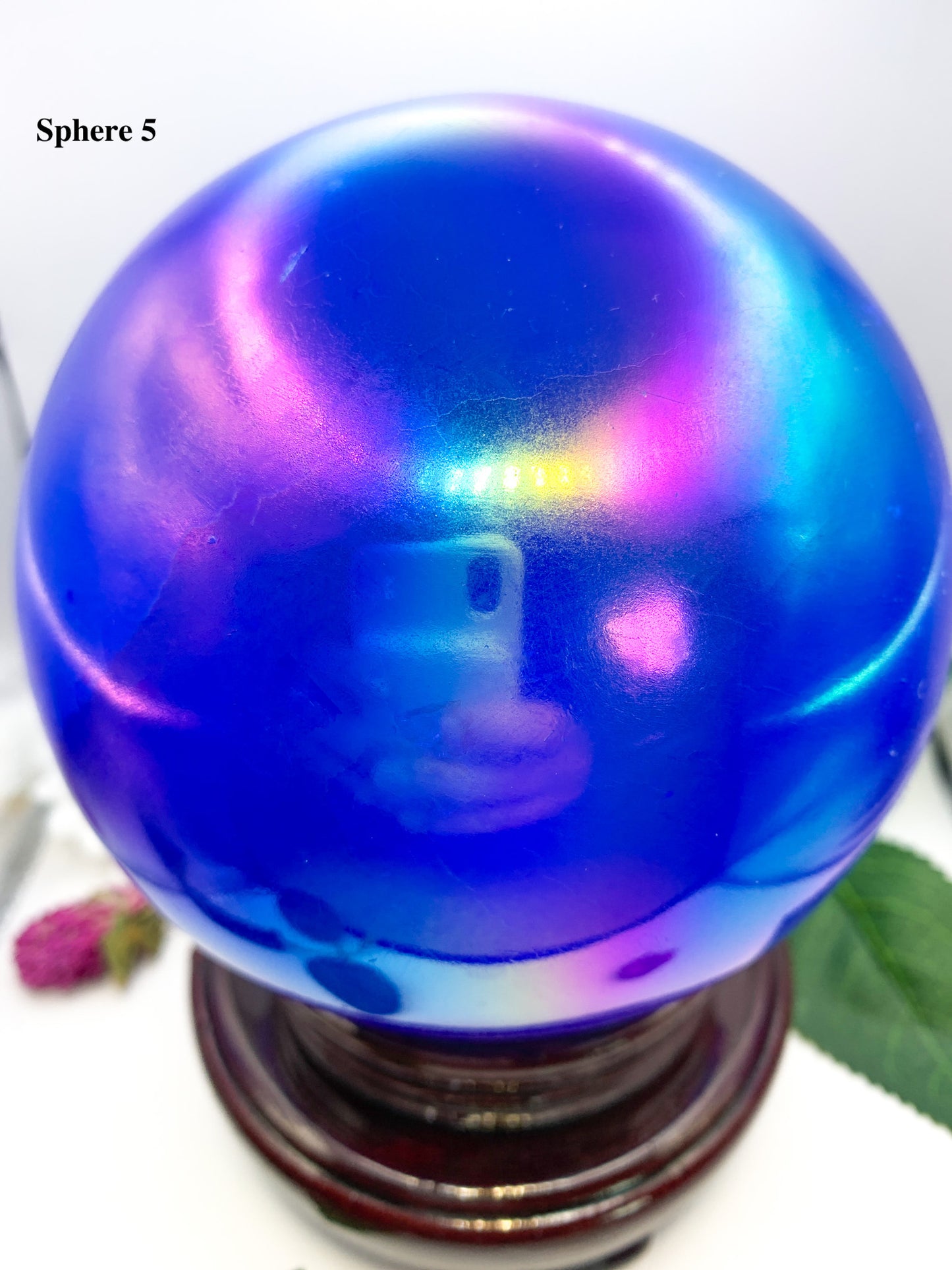 aura selenite sphere