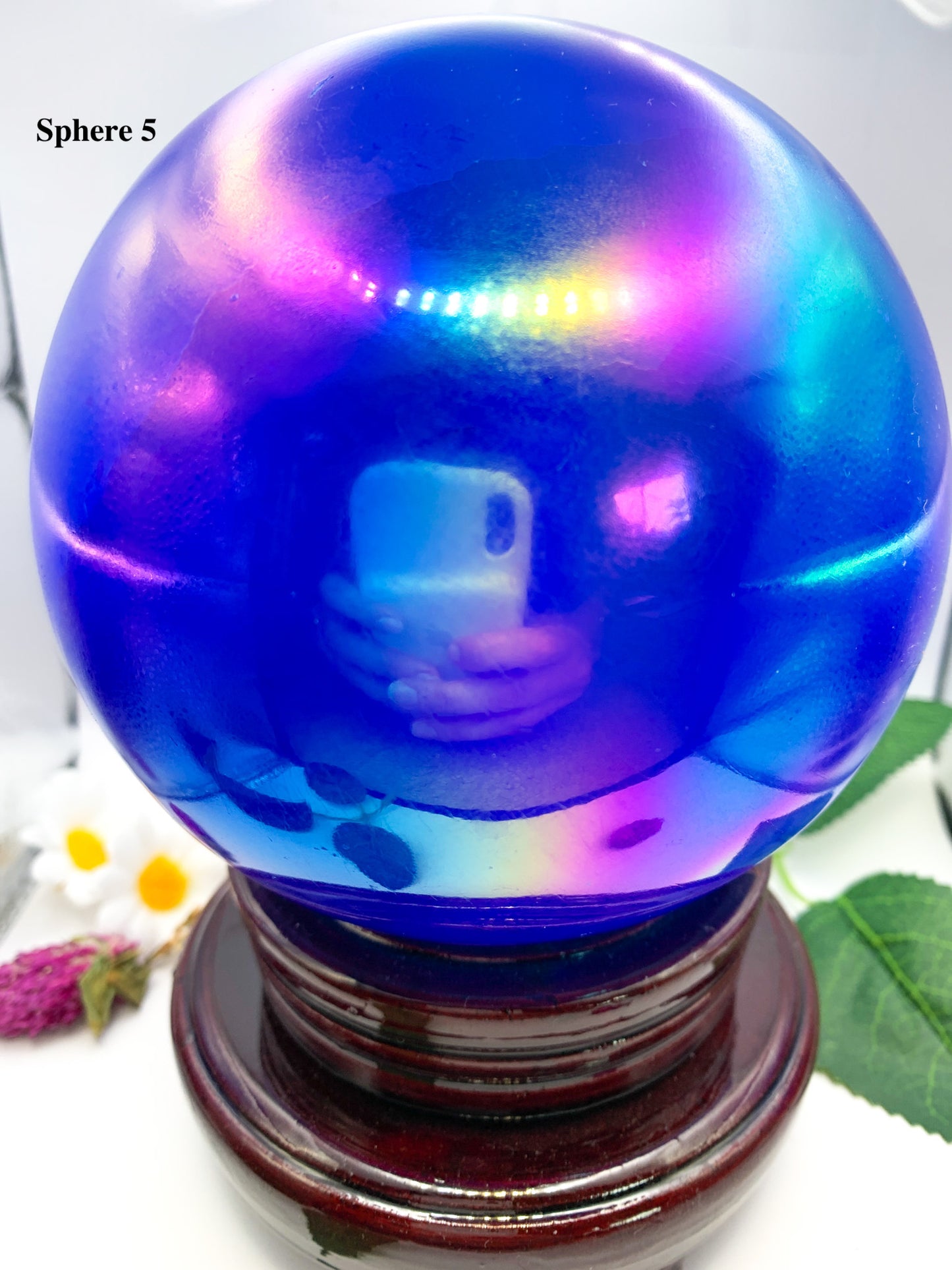 aura selenite sphere