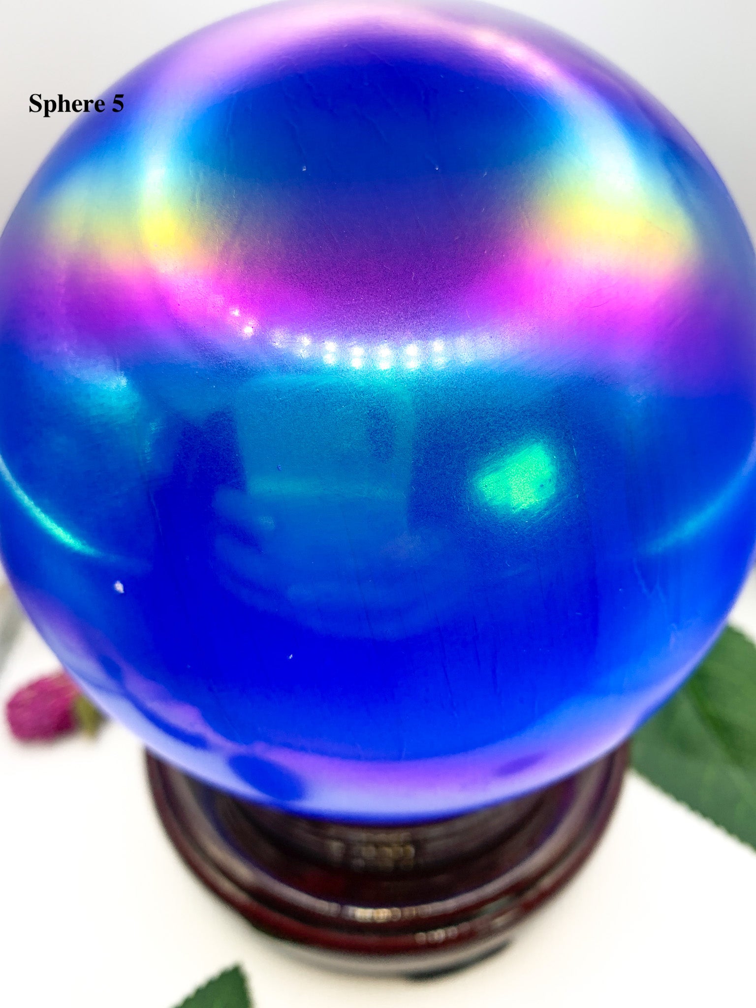 aura selenite sphere