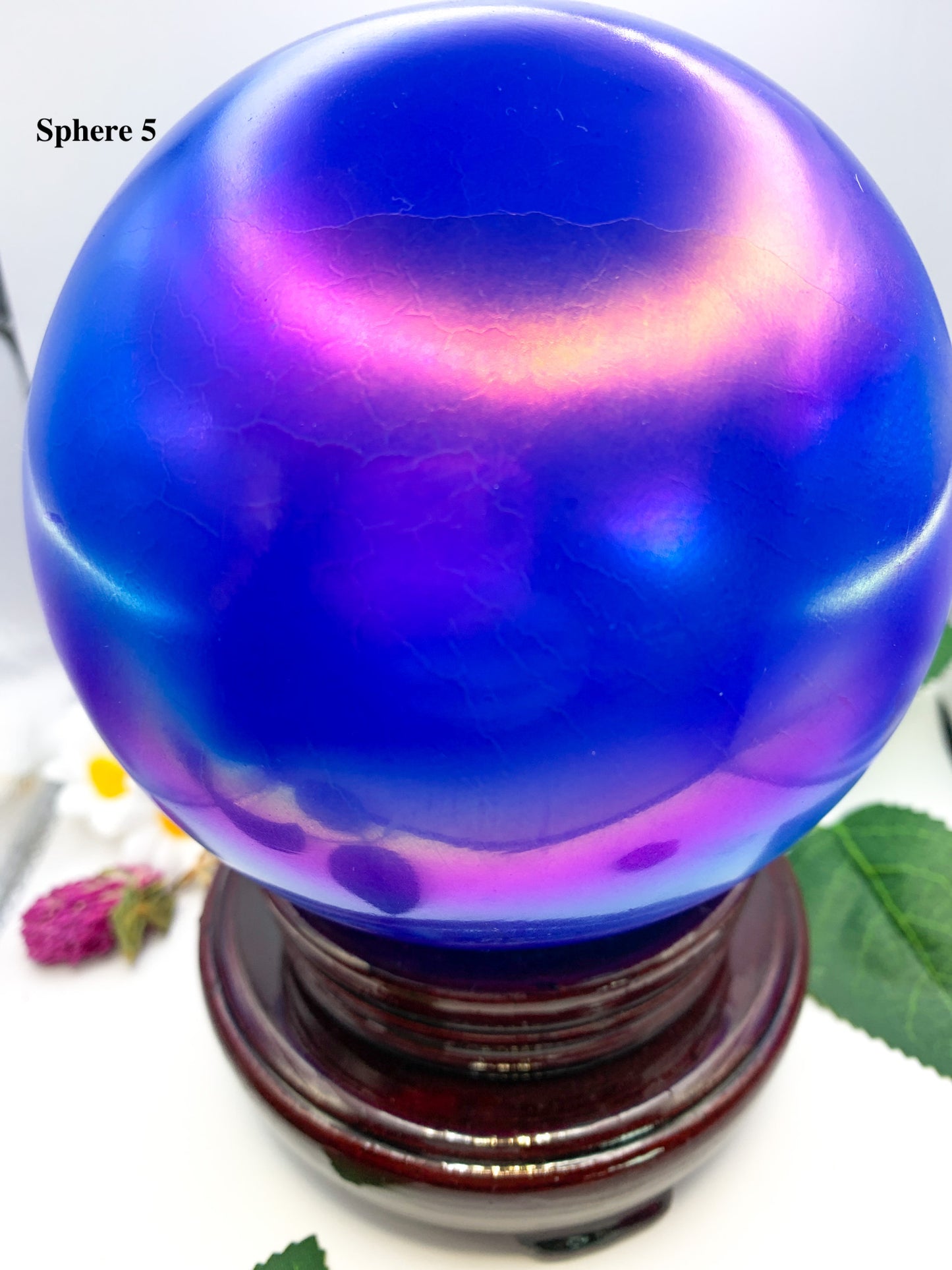 aura selenite sphere