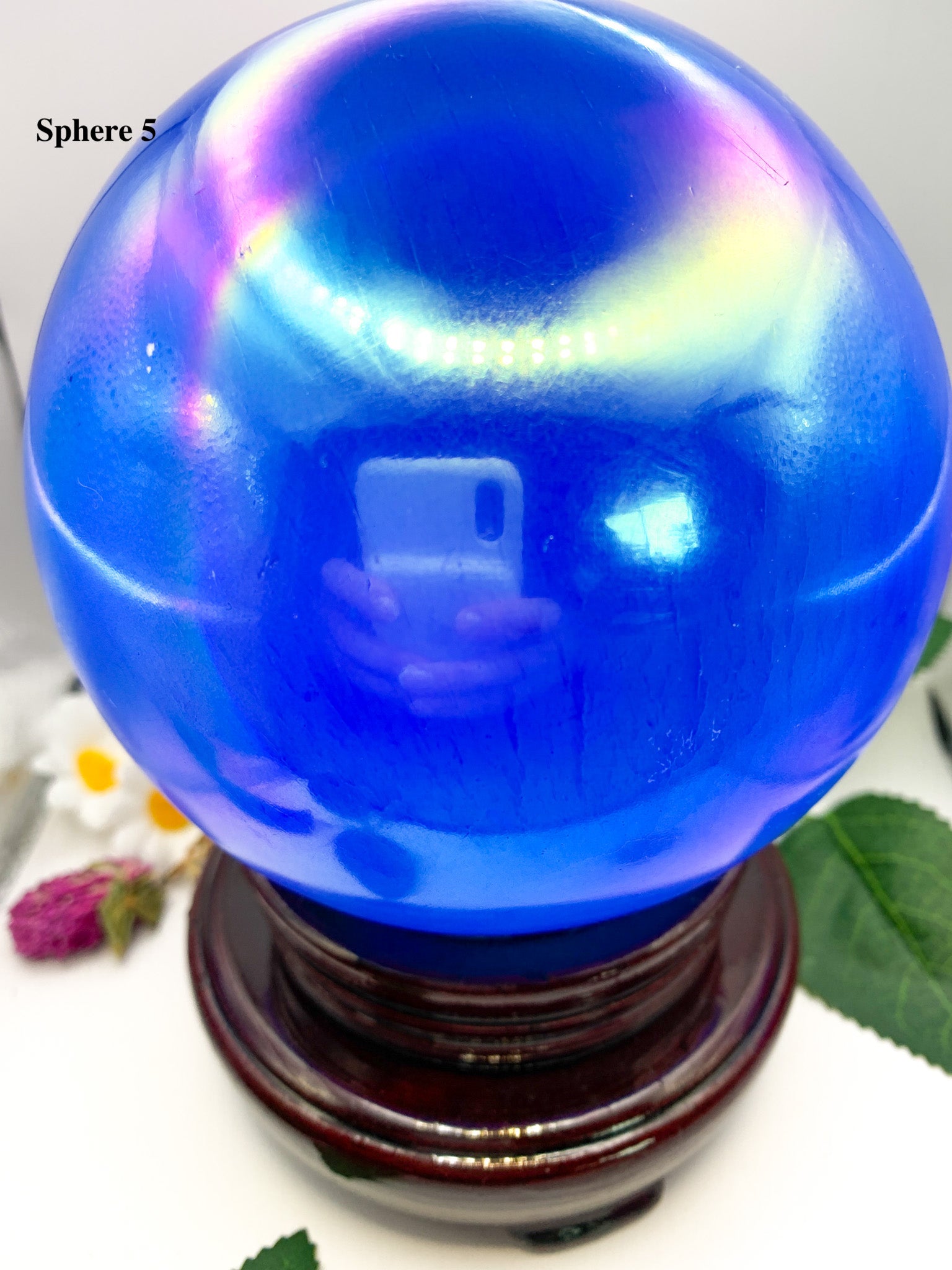 aura selenite sphere