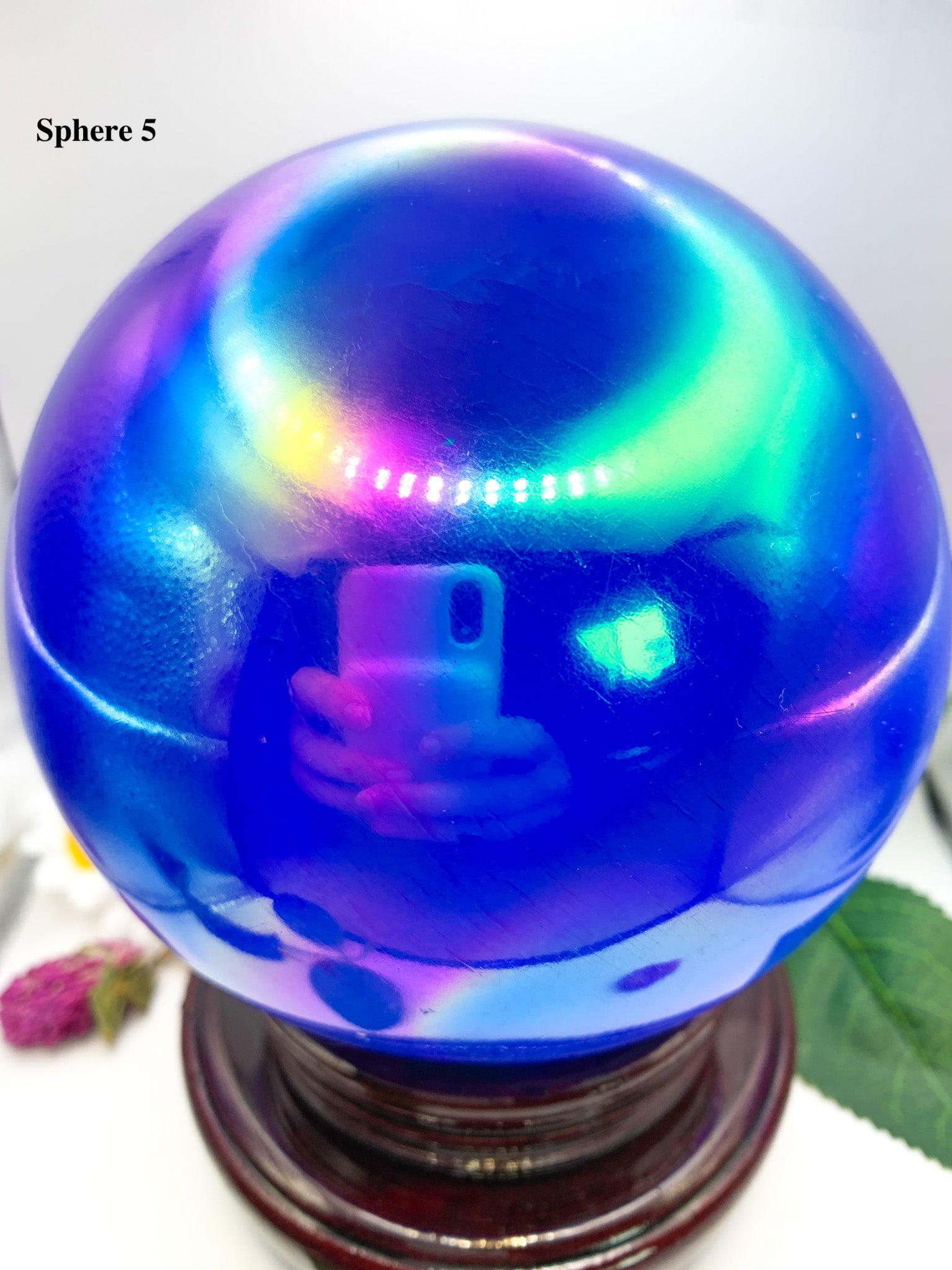 aura selenite sphere