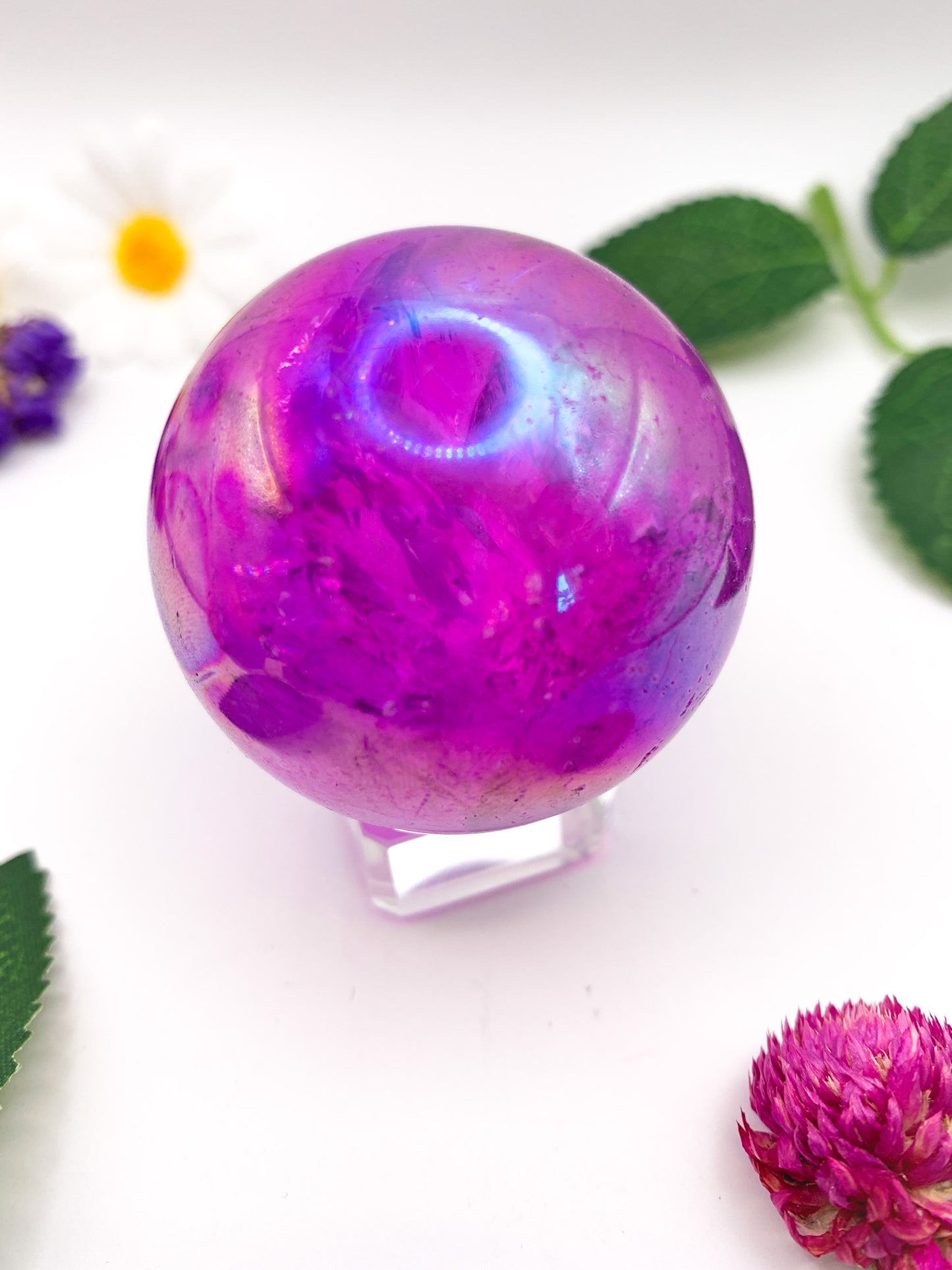 Aura Quartz Sphere - Crystal Love Treasures