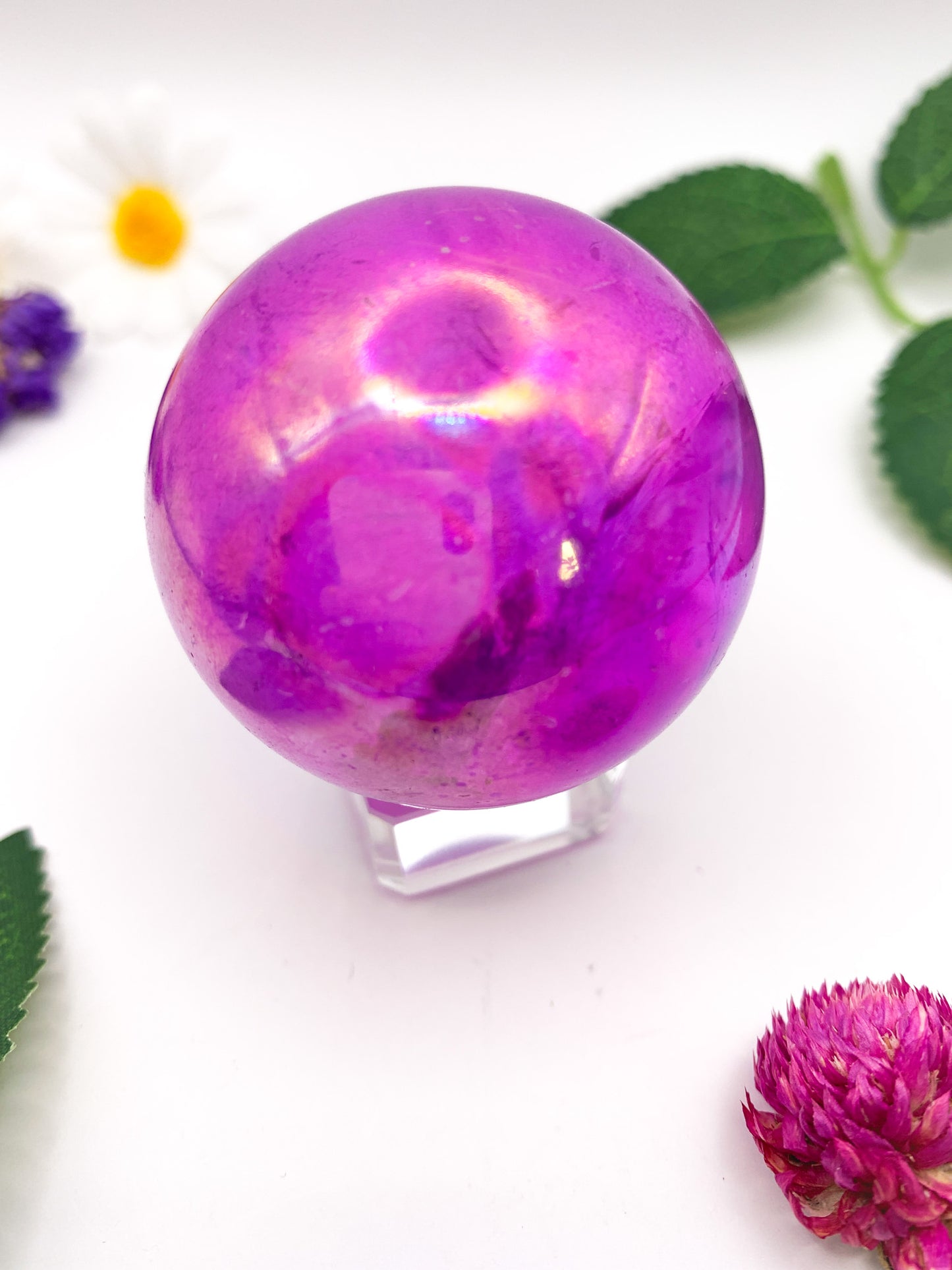 Aura Quartz Sphere - Crystal Love Treasures