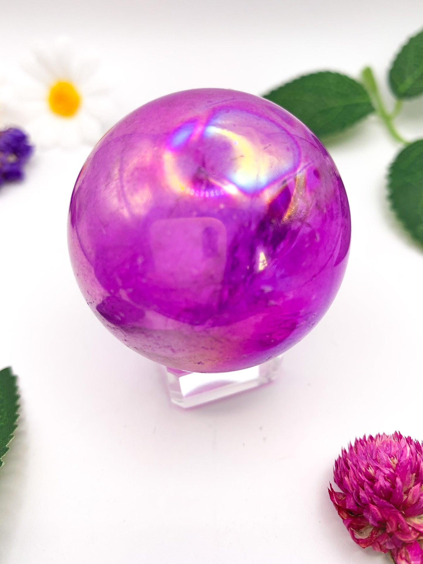 Aura Quartz Sphere - Crystal Love Treasures