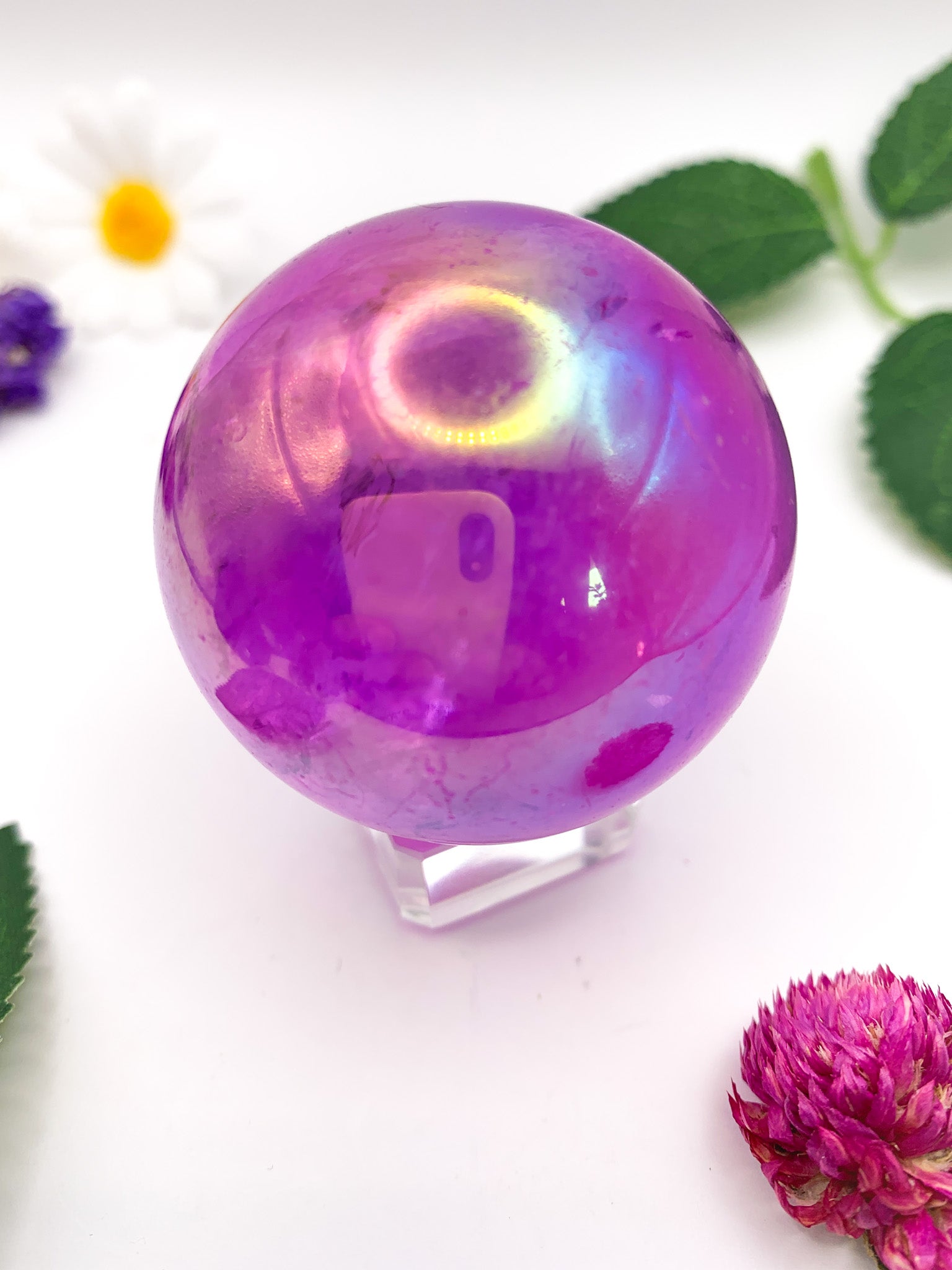 Aura Quartz Sphere - Crystal Love Treasures