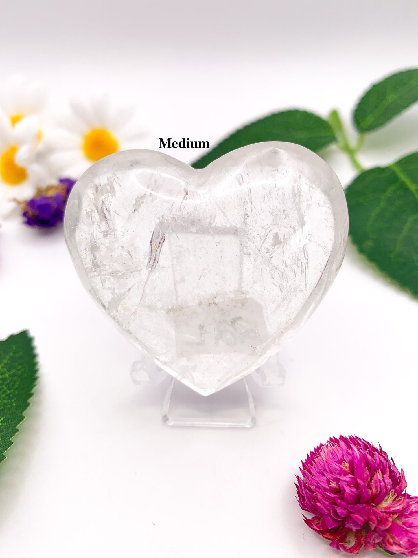 Clear Quartz Heart - Crystal Love Treasures
