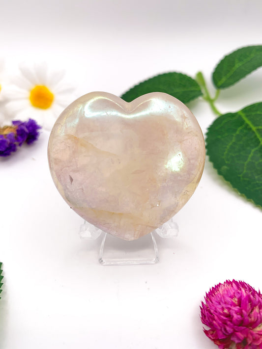 Aura Quartz Heart - Crystal Love Treasures