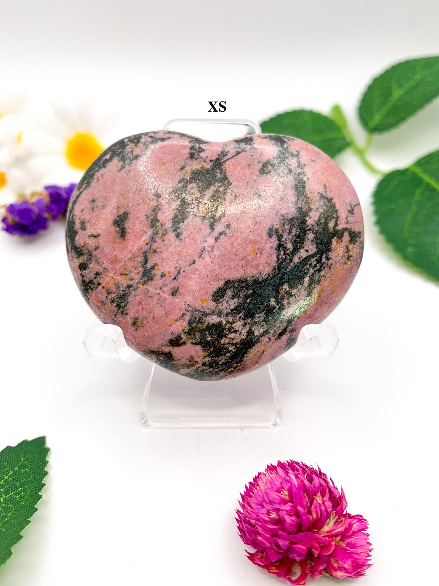 Rhodonite Heart - Crystal Love Treasures