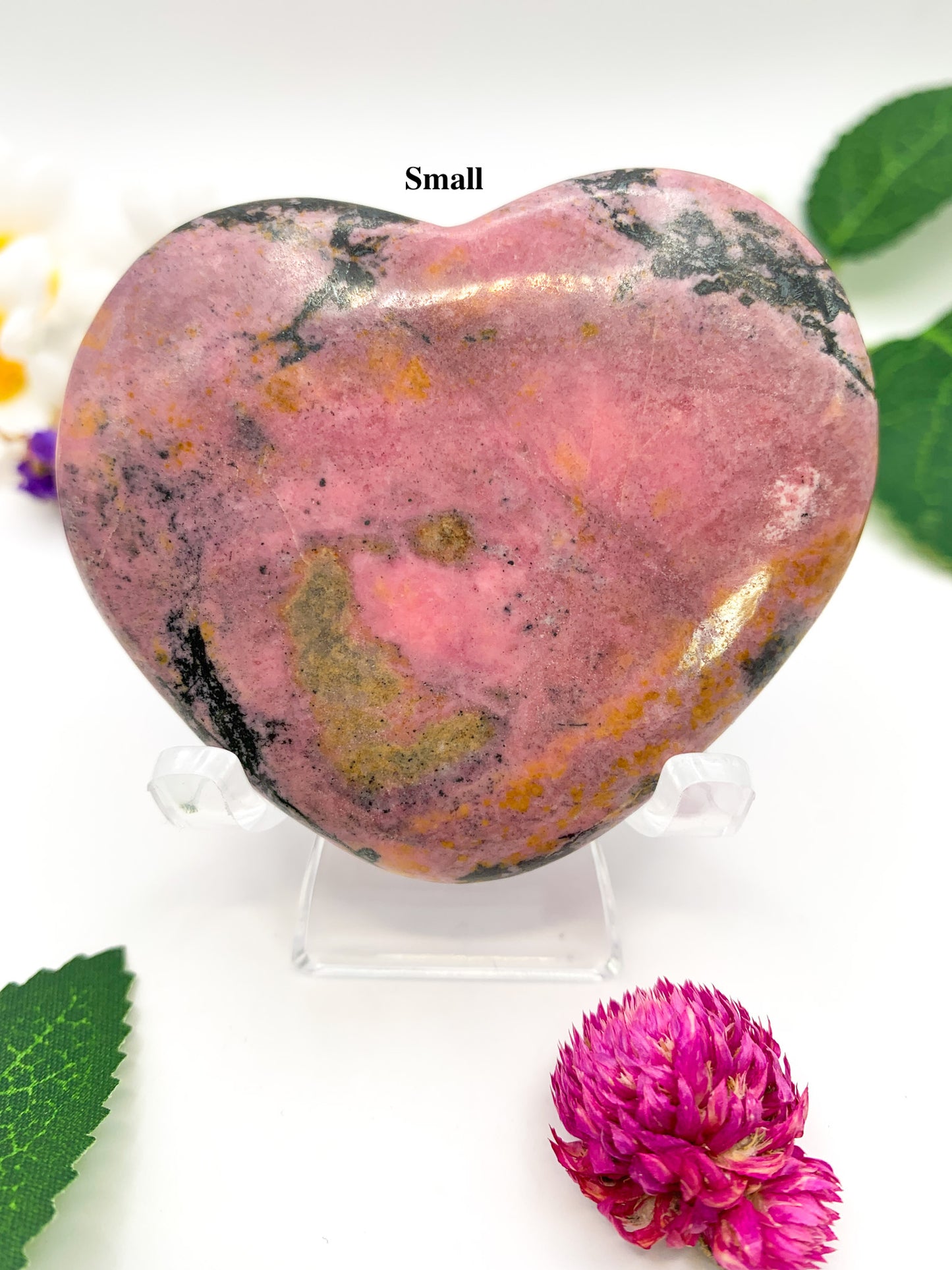 Rhodonite Heart - Crystal Love Treasures