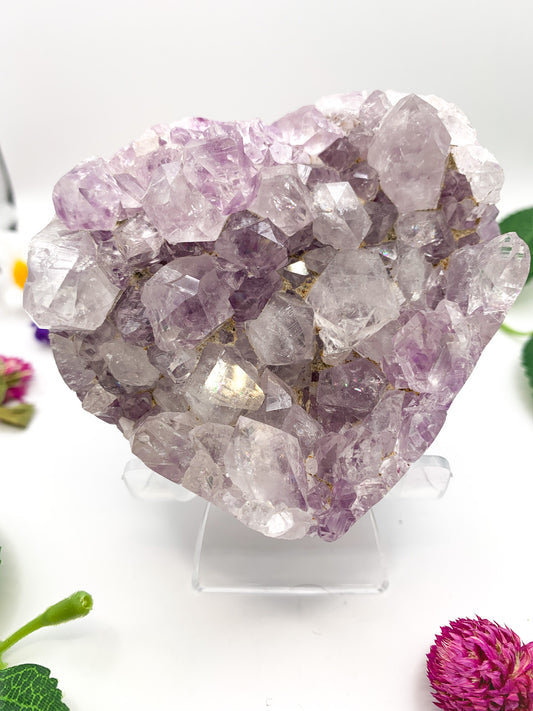 Druzy Amethyst Geode Heart - Crystal Love Treasures