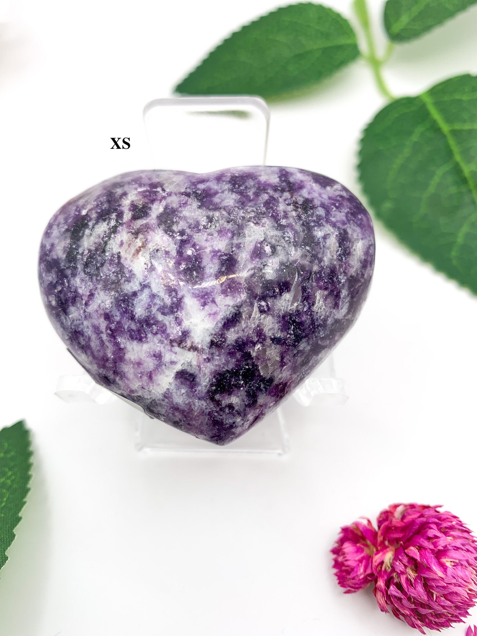 Lepidolite Heart - Crystal Love Treasures