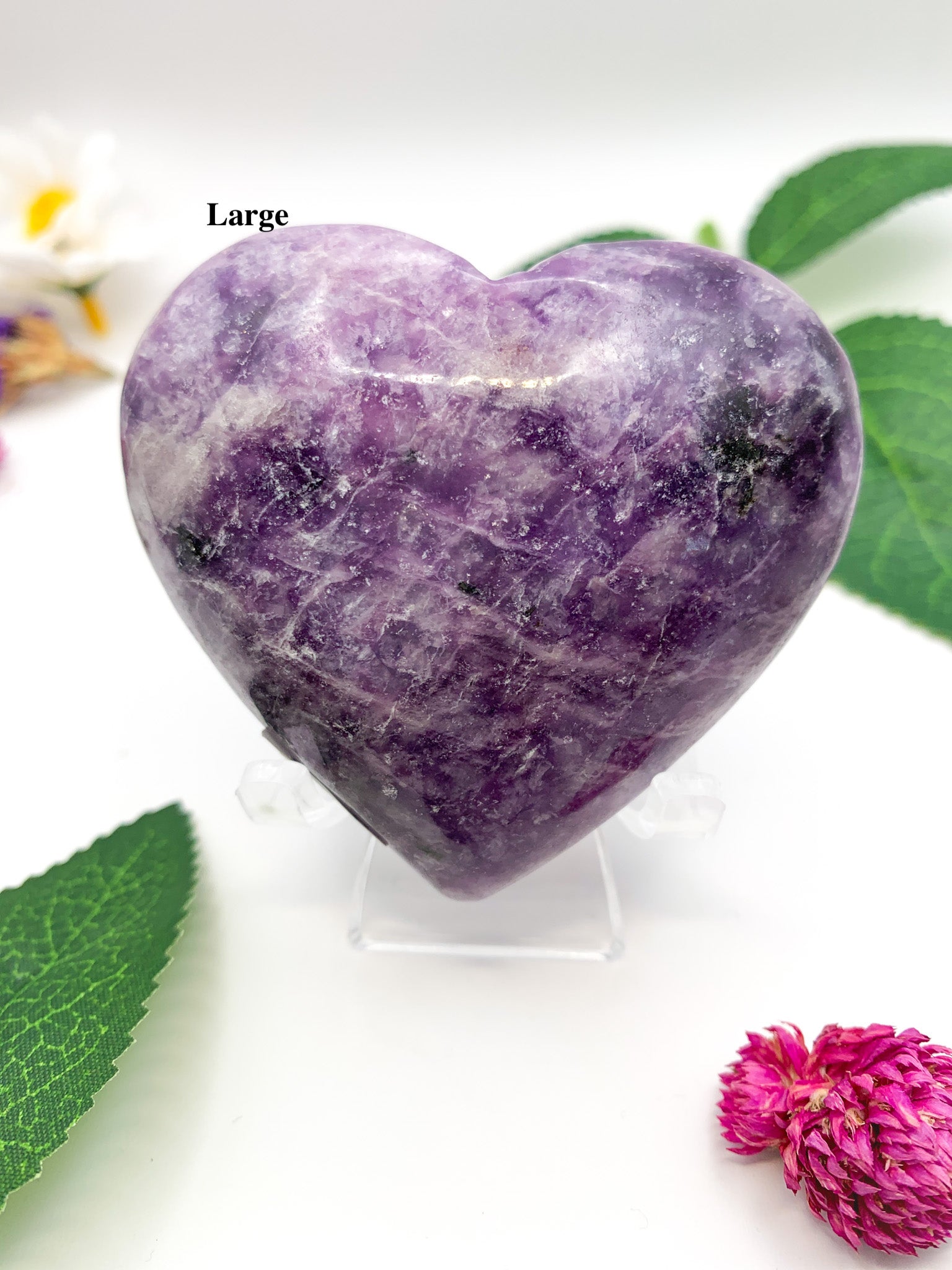 Lepidolite Heart - Crystal Love Treasures