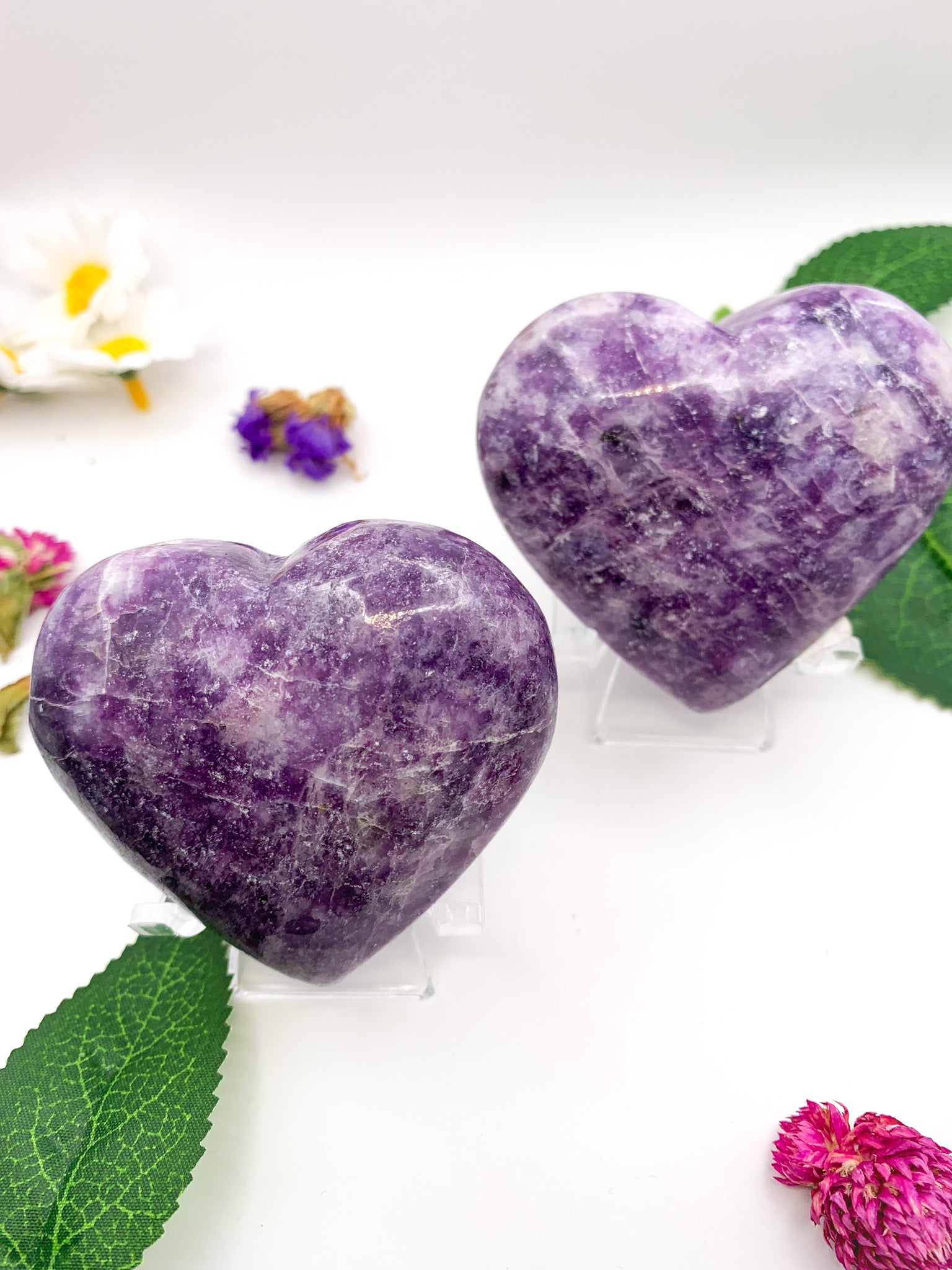 Lepidolite Heart - Crystal Love Treasures