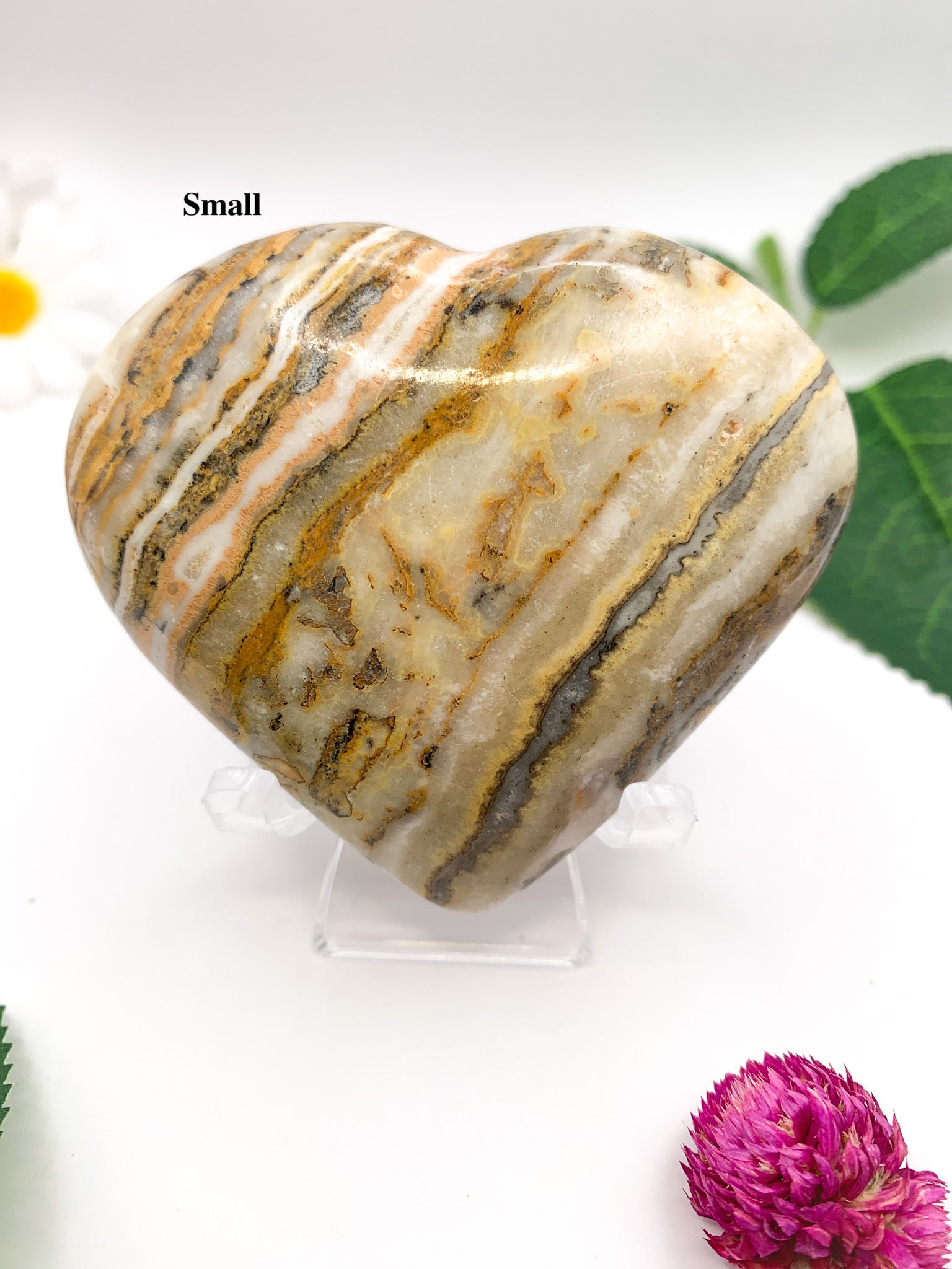 Bumblebee Calcite Heart - Crystal Love Treasures