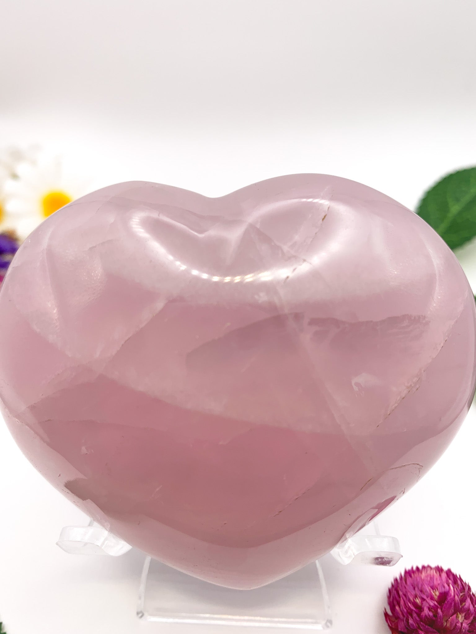 Rose Quartz Heart - Crystal Love Treasures