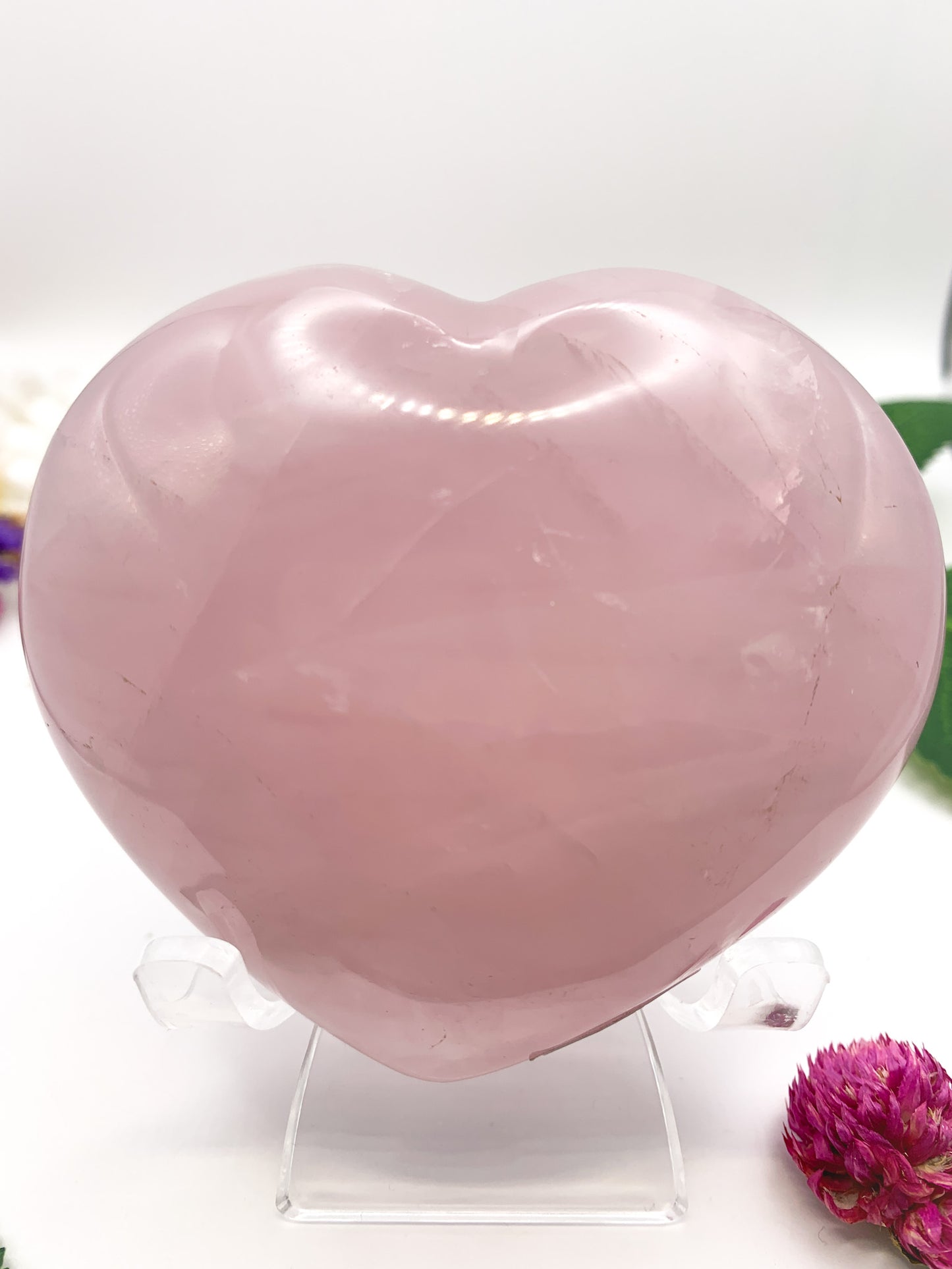 Rose Quartz Heart - Crystal Love Treasures