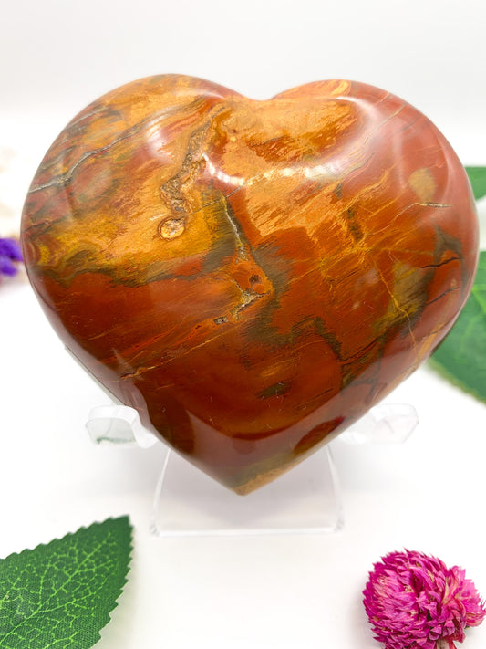 Petrified Wood Heart - Crystal Love Treasures