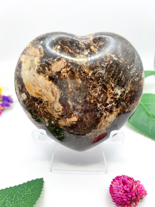 Black Opal Heart (Coffee Opal) - Crystal Love Treasures