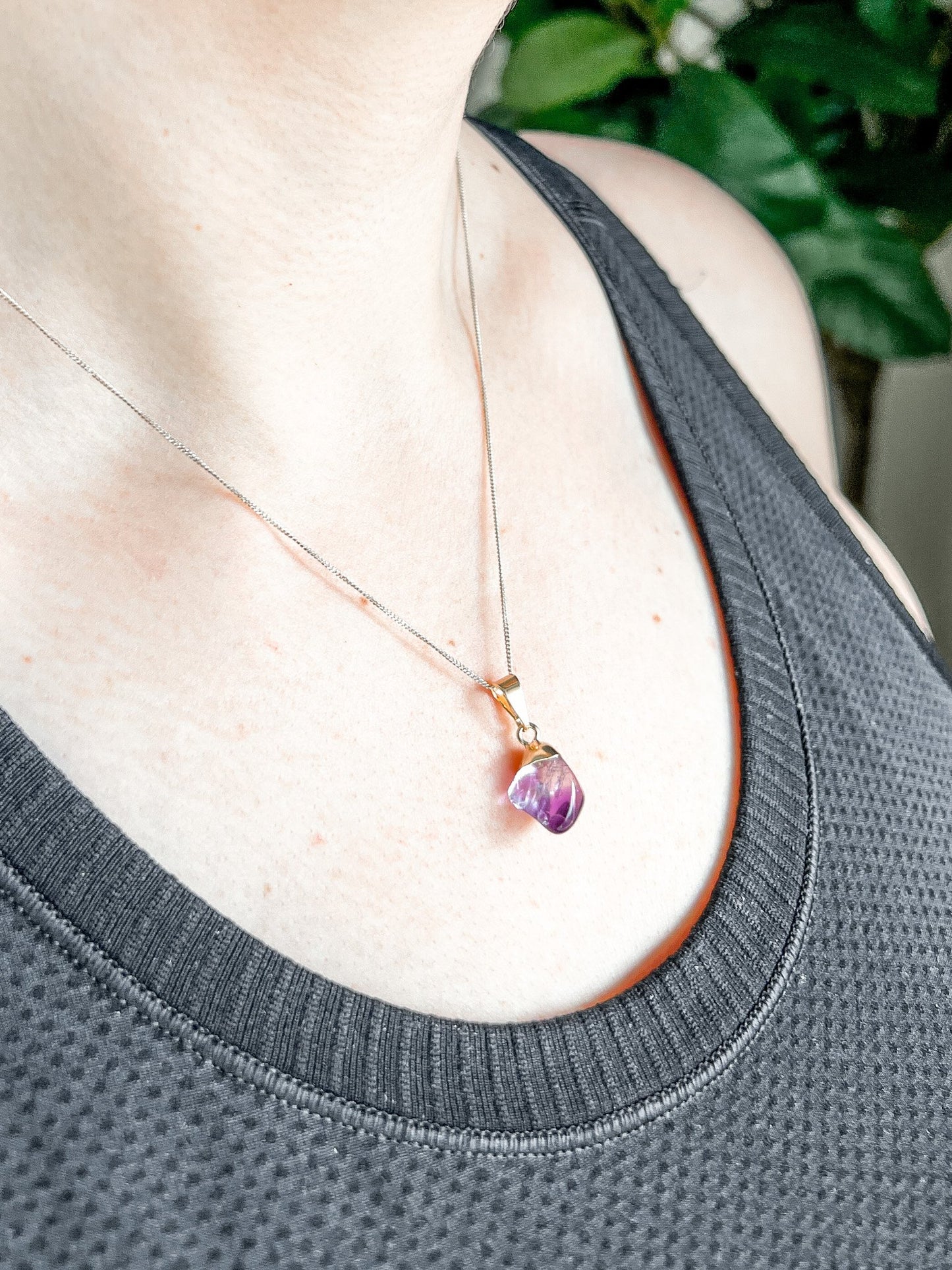 Gold/Silver Amethyst Pendant