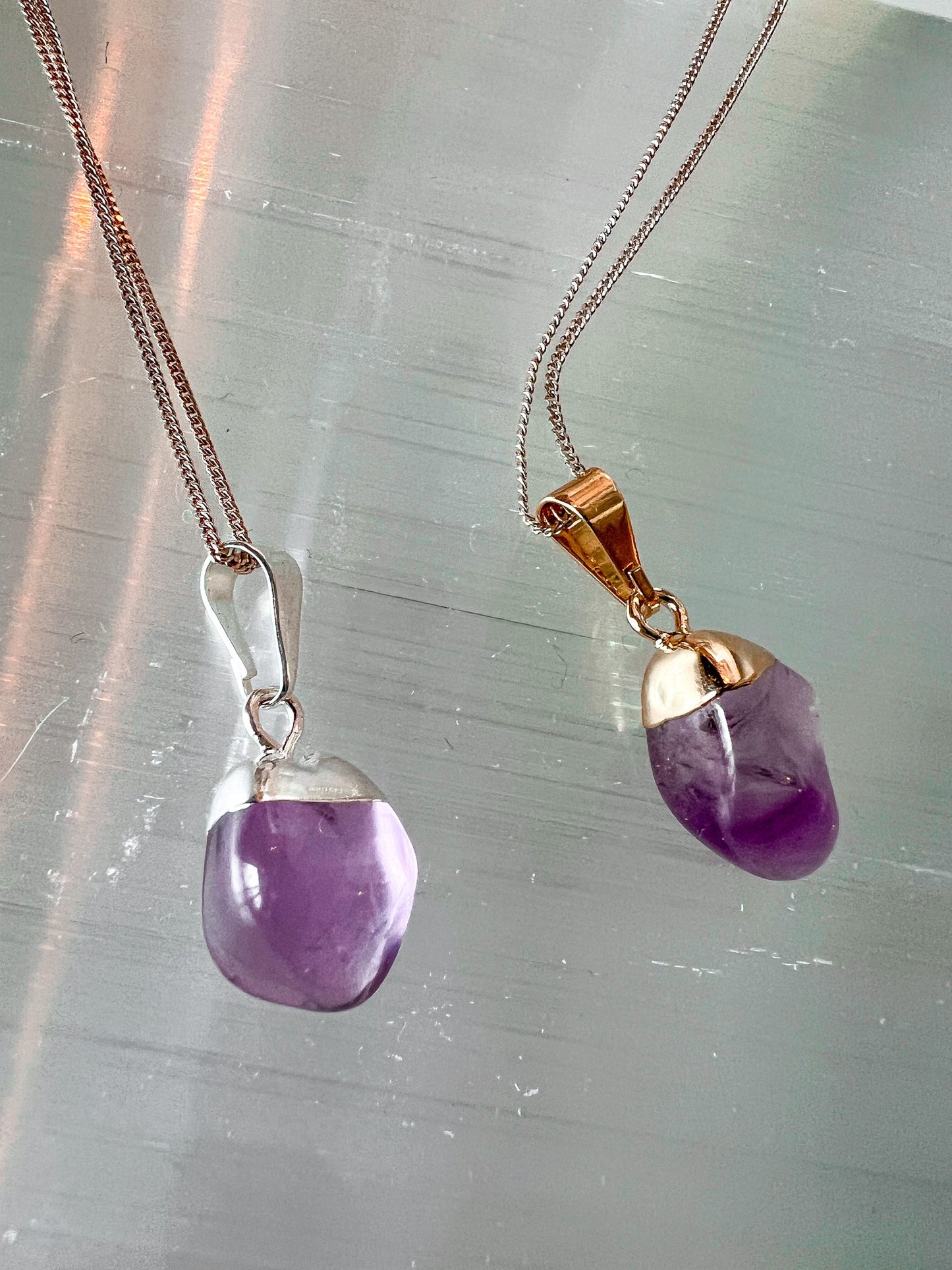 Gold/Silver Amethyst Pendant