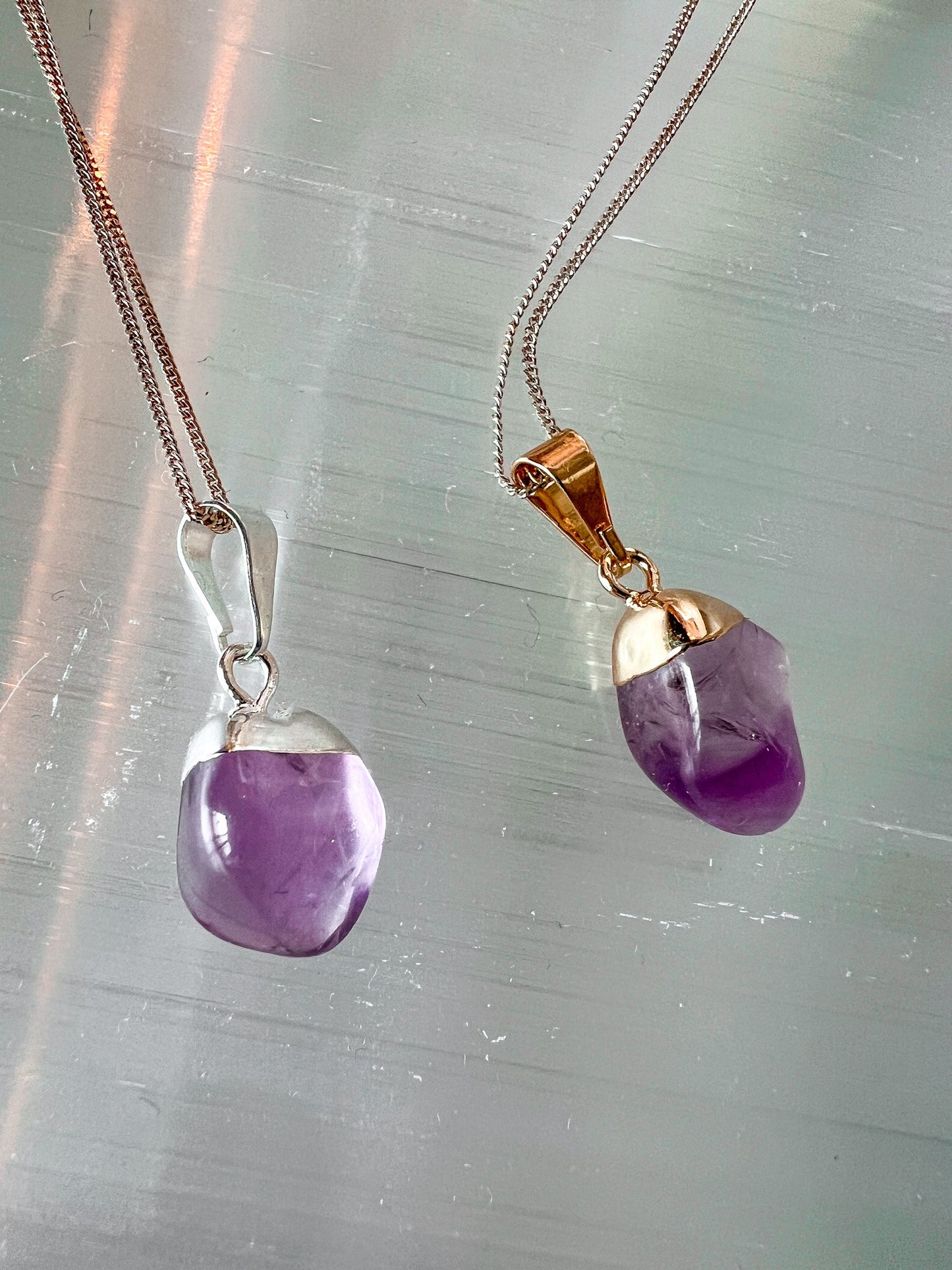 Gold/Silver Amethyst Pendant